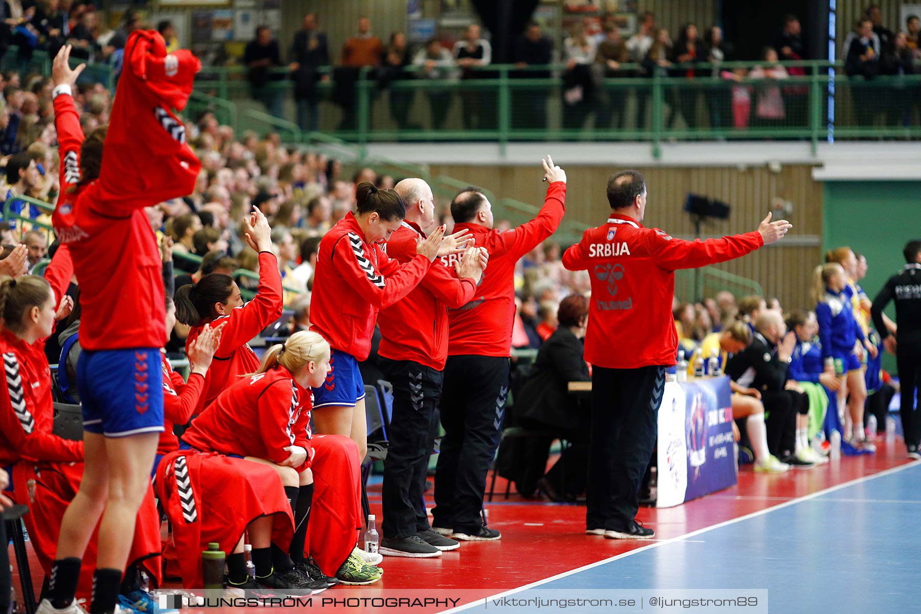 EM-Kval Sverige-Serbien 31-30,dam,Arena Skövde,Skövde,Sverige,Handboll,,2018,199996