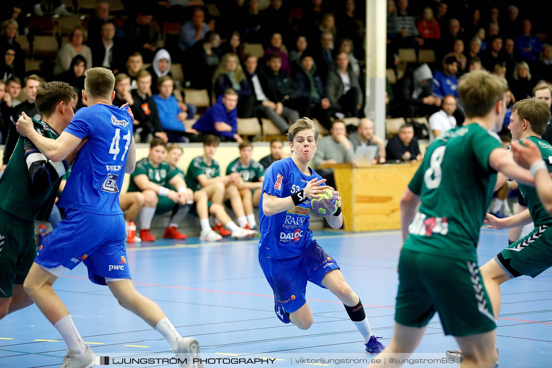 USM P18 Steg 3 IFK Skövde HK-HK Varberg 28-12,herr,Skövde Idrottshall,Skövde,Sverige,Ungdoms-SM,Handboll,2019,213190