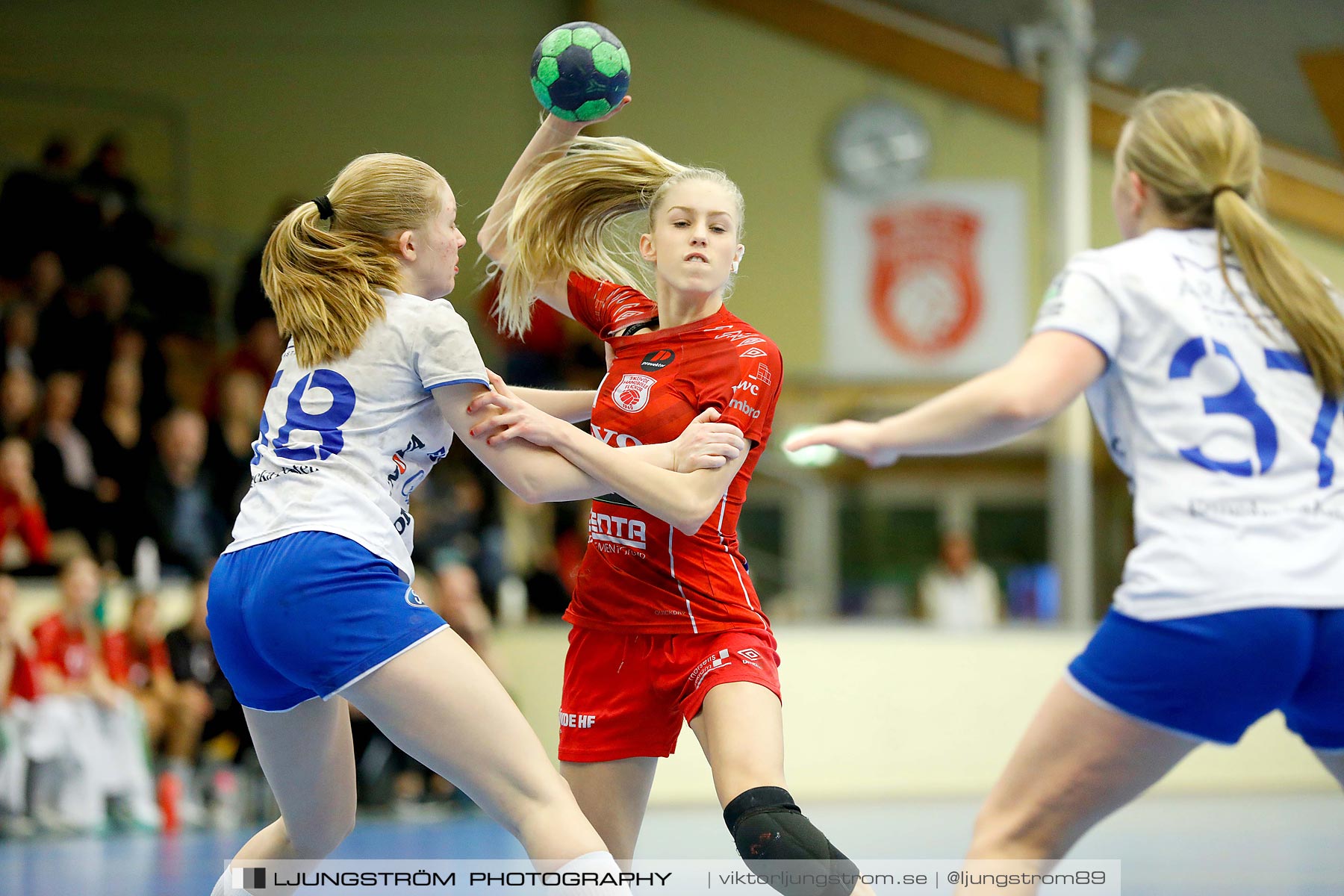 USM F16 Steg 4 Skövde HF 1-HK Aranäs Vit 15-20,dam,Skövde Idrottshall,Skövde,Sverige,Ungdoms-SM,Handboll,2019,215994