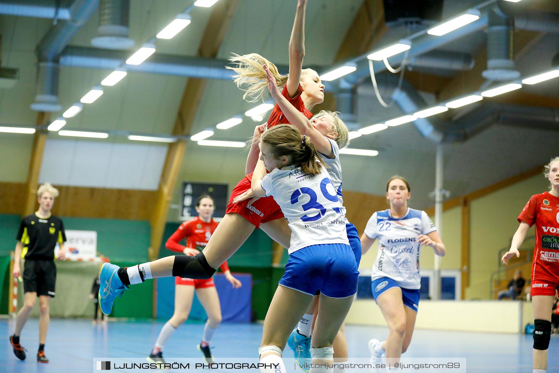 USM F16 Steg 4 Skövde HF 1-HK Aranäs Vit 15-20,dam,Skövde Idrottshall,Skövde,Sverige,Ungdoms-SM,Handboll,2019,216065