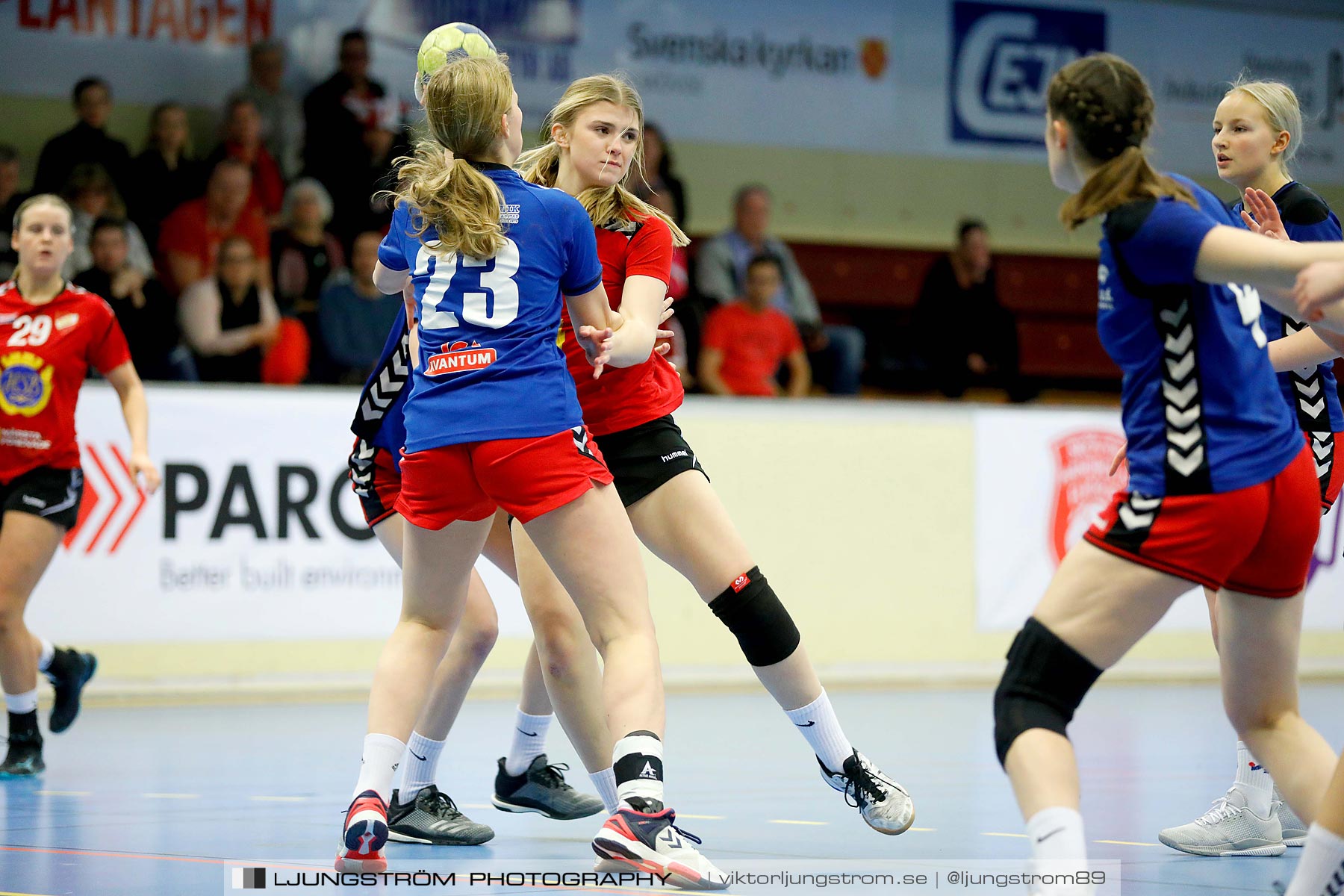 USM F16 Steg 4 Åhus Handboll-Skånela IF 20-26,dam,Skövde Idrottshall,Skövde,Sverige,Ungdoms-SM,Handboll,2019,216141