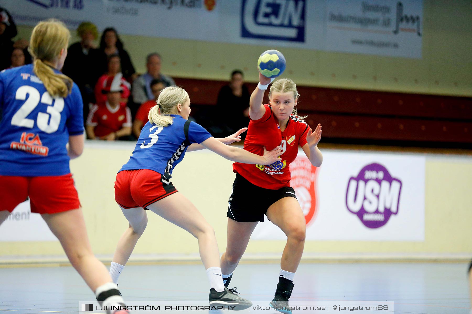 USM F16 Steg 4 Åhus Handboll-Skånela IF 20-26,dam,Skövde Idrottshall,Skövde,Sverige,Ungdoms-SM,Handboll,2019,216165