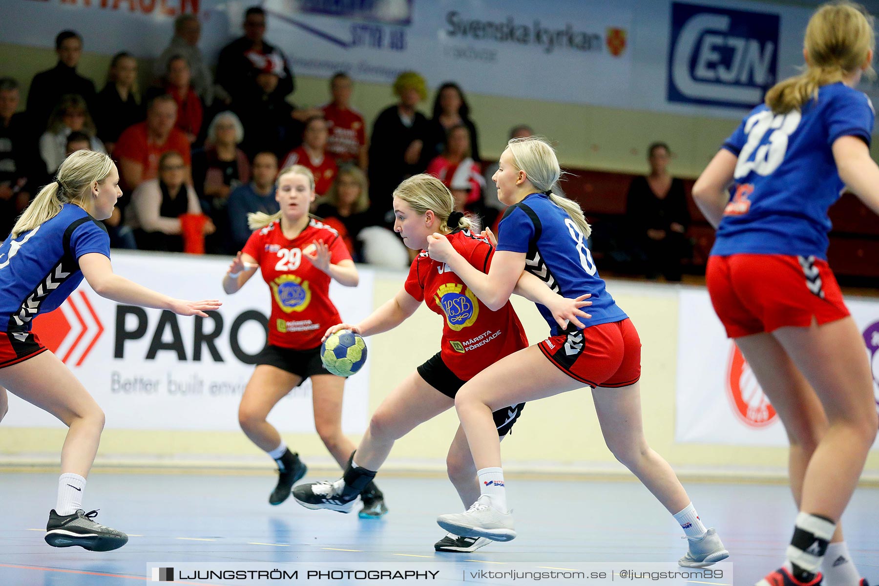 USM F16 Steg 4 Åhus Handboll-Skånela IF 20-26,dam,Skövde Idrottshall,Skövde,Sverige,Ungdoms-SM,Handboll,2019,216170