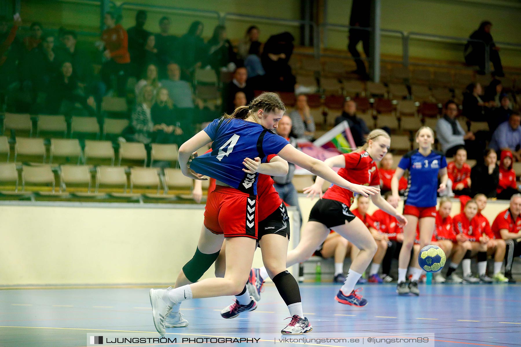 USM F16 Steg 4 Åhus Handboll-Skånela IF 20-26,dam,Skövde Idrottshall,Skövde,Sverige,Ungdoms-SM,Handboll,2019,216208