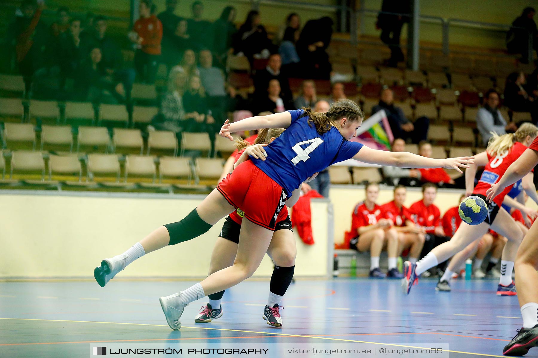 USM F16 Steg 4 Åhus Handboll-Skånela IF 20-26,dam,Skövde Idrottshall,Skövde,Sverige,Ungdoms-SM,Handboll,2019,216209