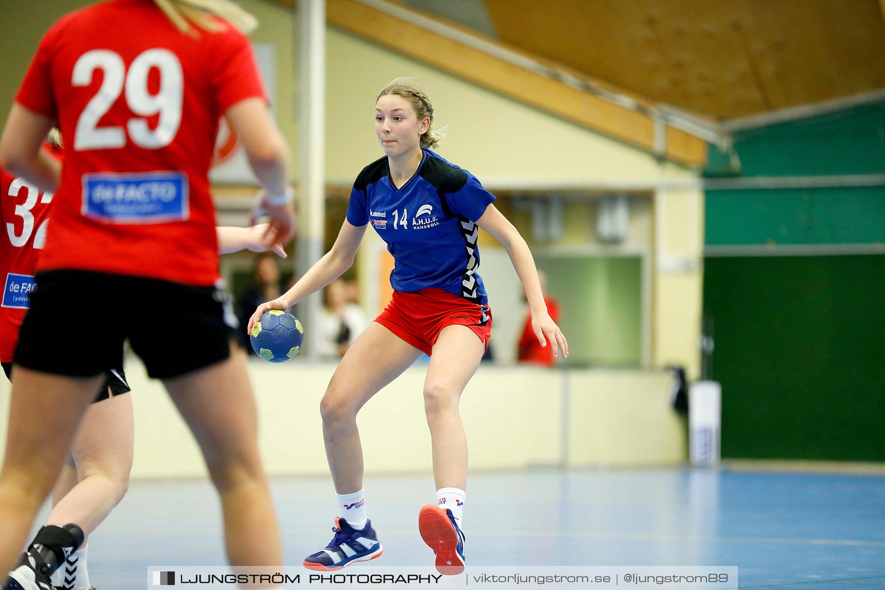 USM F16 Steg 4 Åhus Handboll-Skånela IF 20-26,dam,Skövde Idrottshall,Skövde,Sverige,Ungdoms-SM,Handboll,2019,216214