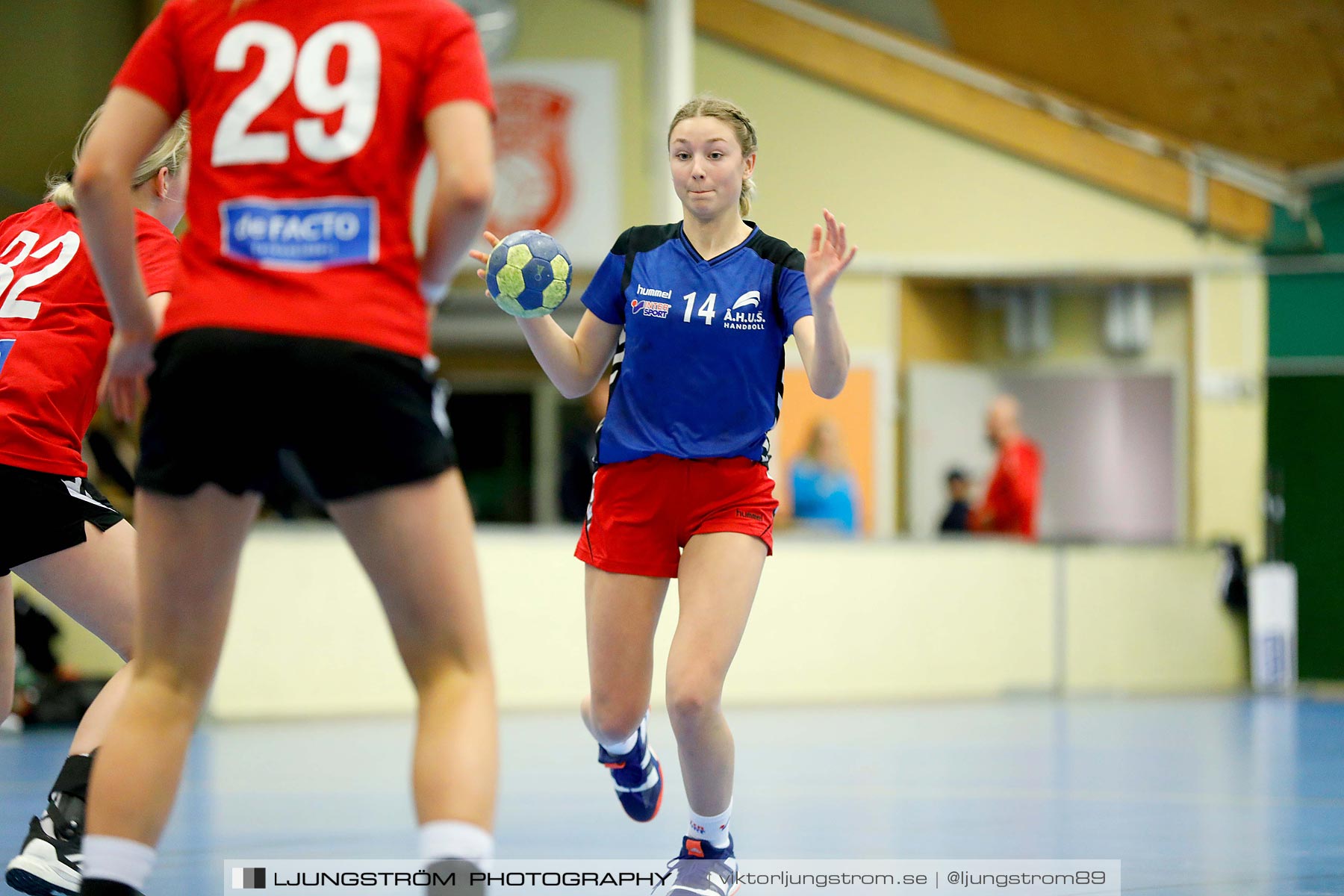 USM F16 Steg 4 Åhus Handboll-Skånela IF 20-26,dam,Skövde Idrottshall,Skövde,Sverige,Ungdoms-SM,Handboll,2019,216215