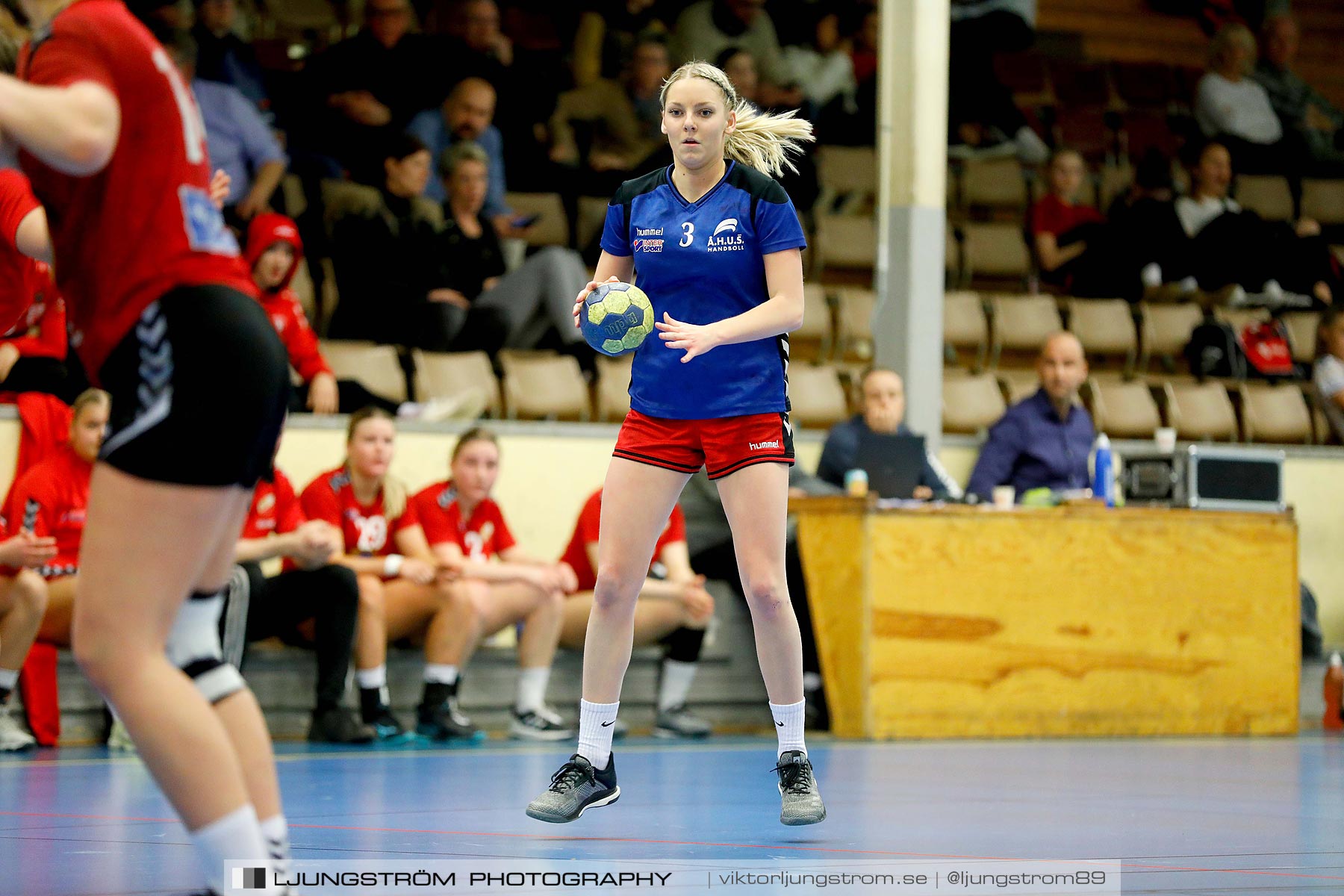 USM F16 Steg 4 Åhus Handboll-Skånela IF 20-26,dam,Skövde Idrottshall,Skövde,Sverige,Ungdoms-SM,Handboll,2019,216229