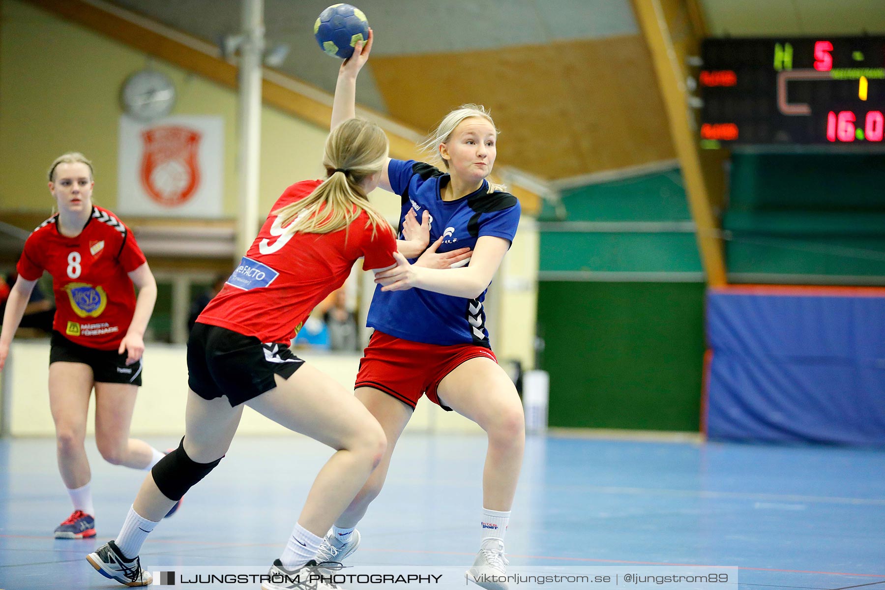 USM F16 Steg 4 Åhus Handboll-Skånela IF 20-26,dam,Skövde Idrottshall,Skövde,Sverige,Ungdoms-SM,Handboll,2019,216230