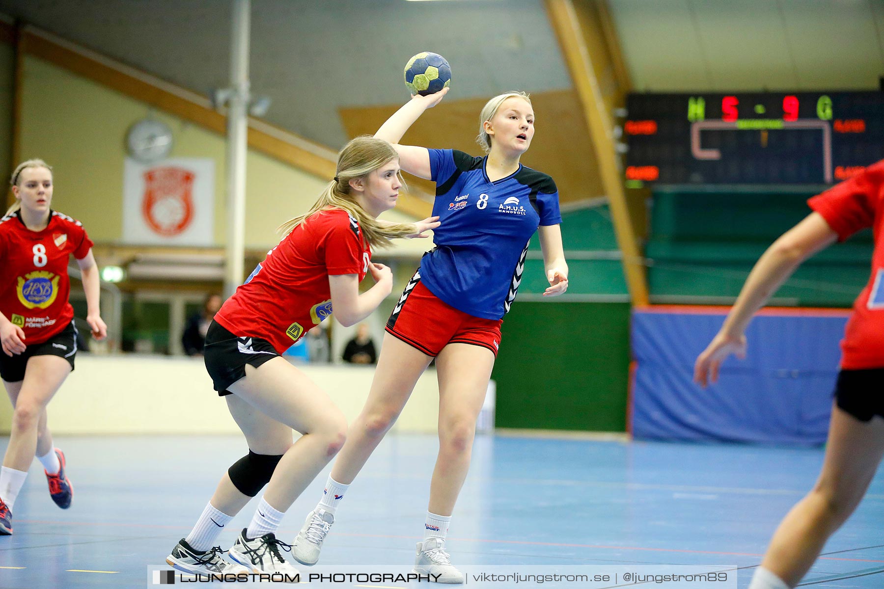 USM F16 Steg 4 Åhus Handboll-Skånela IF 20-26,dam,Skövde Idrottshall,Skövde,Sverige,Ungdoms-SM,Handboll,2019,216231