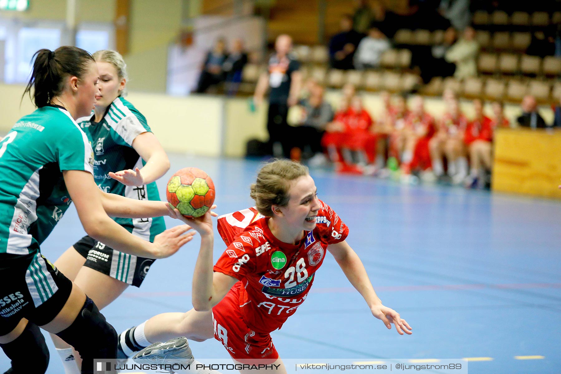 USM F18 Steg 4 Skövde HF-Kungälvs HK 23-19,dam,Skövde Idrottshall,Skövde,Sverige,Ungdoms-SM,Handboll,2019,217372