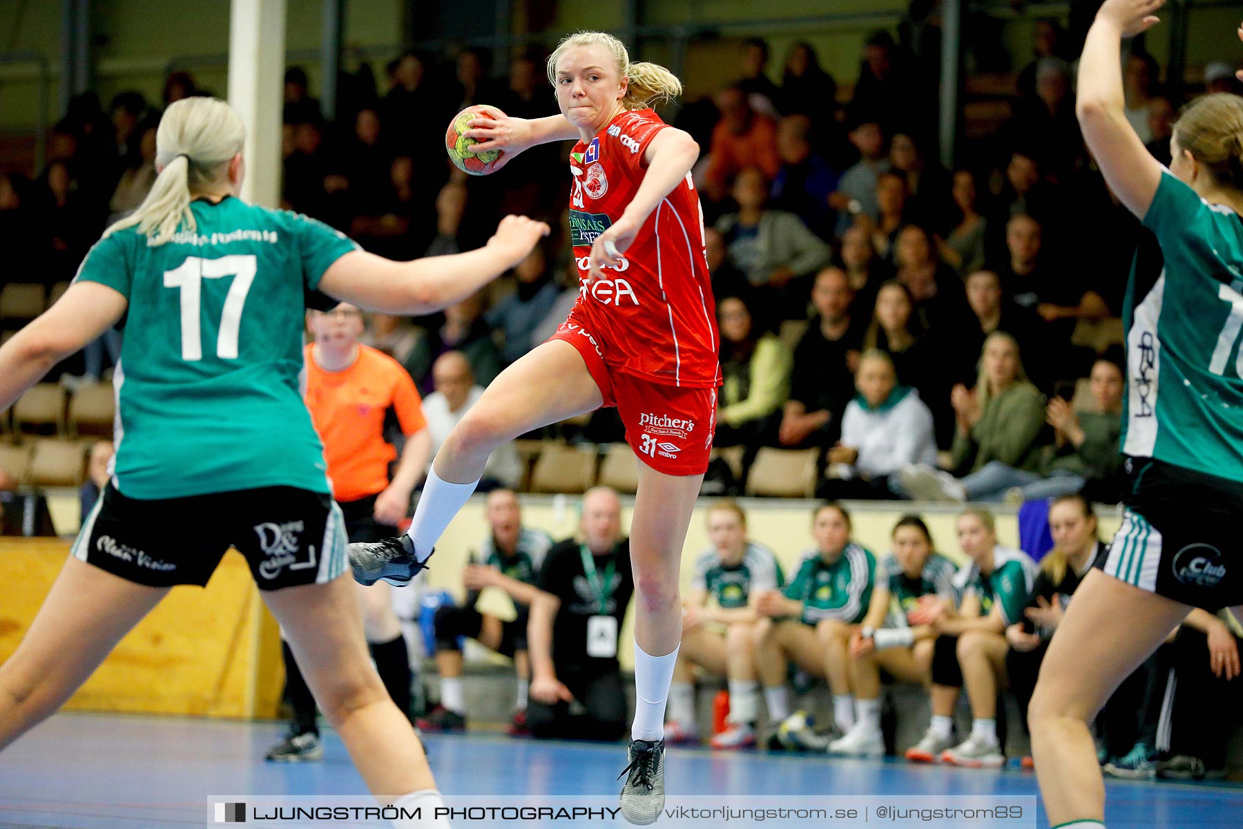 USM F18 Steg 4 Skövde HF-Kungälvs HK 23-19,dam,Skövde Idrottshall,Skövde,Sverige,Ungdoms-SM,Handboll,2019,217373