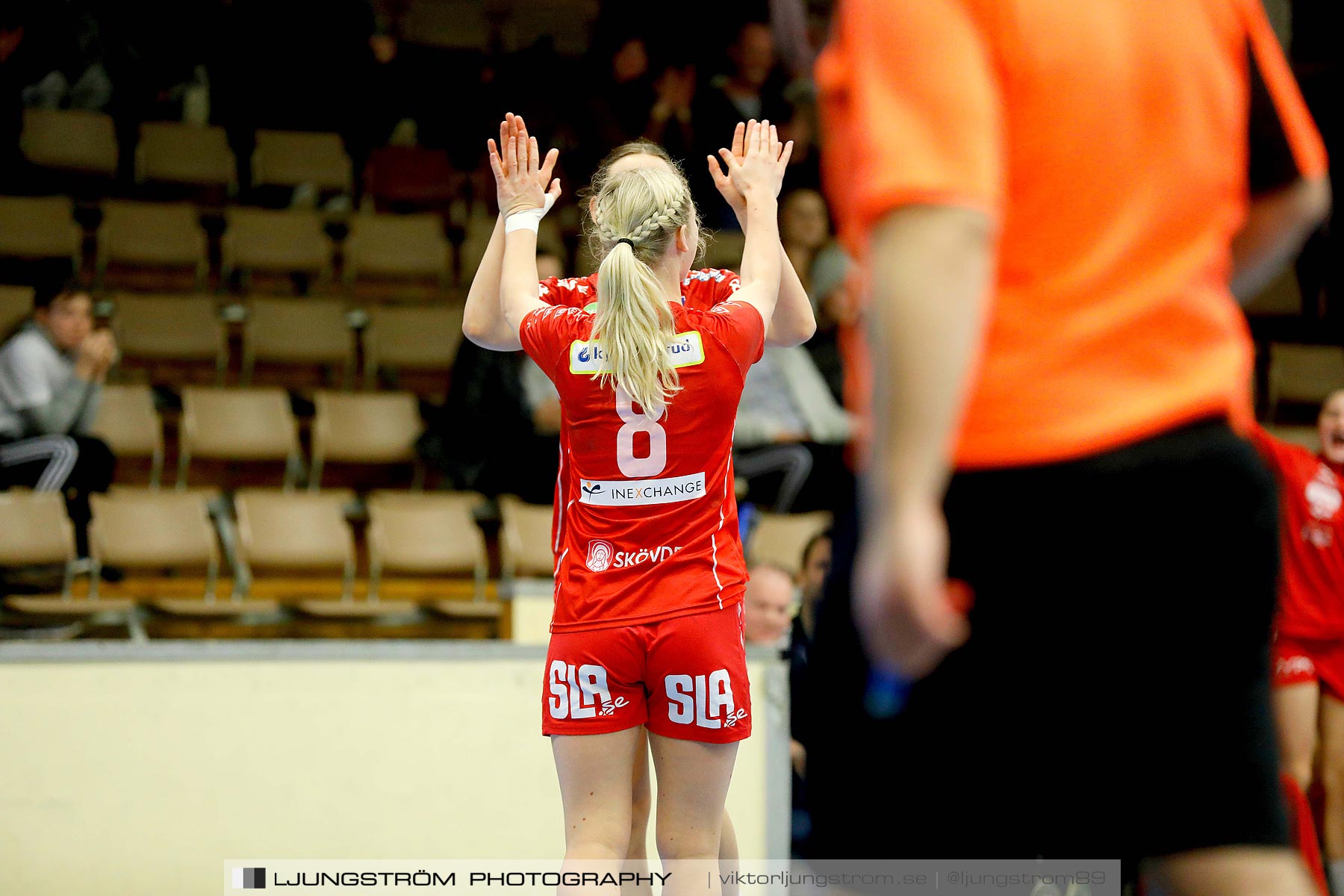 USM F18 Steg 4 Skövde HF-Kungälvs HK 23-19,dam,Skövde Idrottshall,Skövde,Sverige,Ungdoms-SM,Handboll,2019,217380