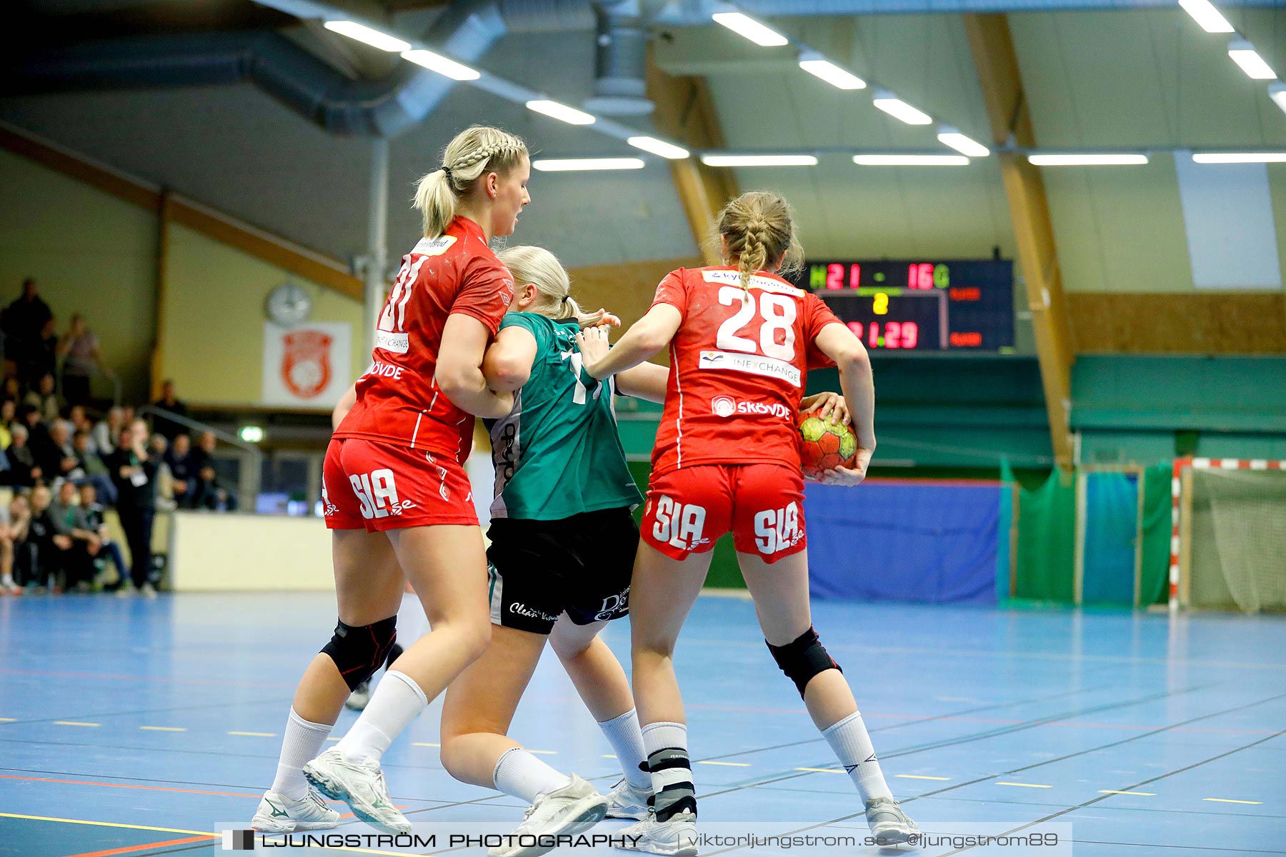 USM F18 Steg 4 Skövde HF-Kungälvs HK 23-19,dam,Skövde Idrottshall,Skövde,Sverige,Ungdoms-SM,Handboll,2019,217387