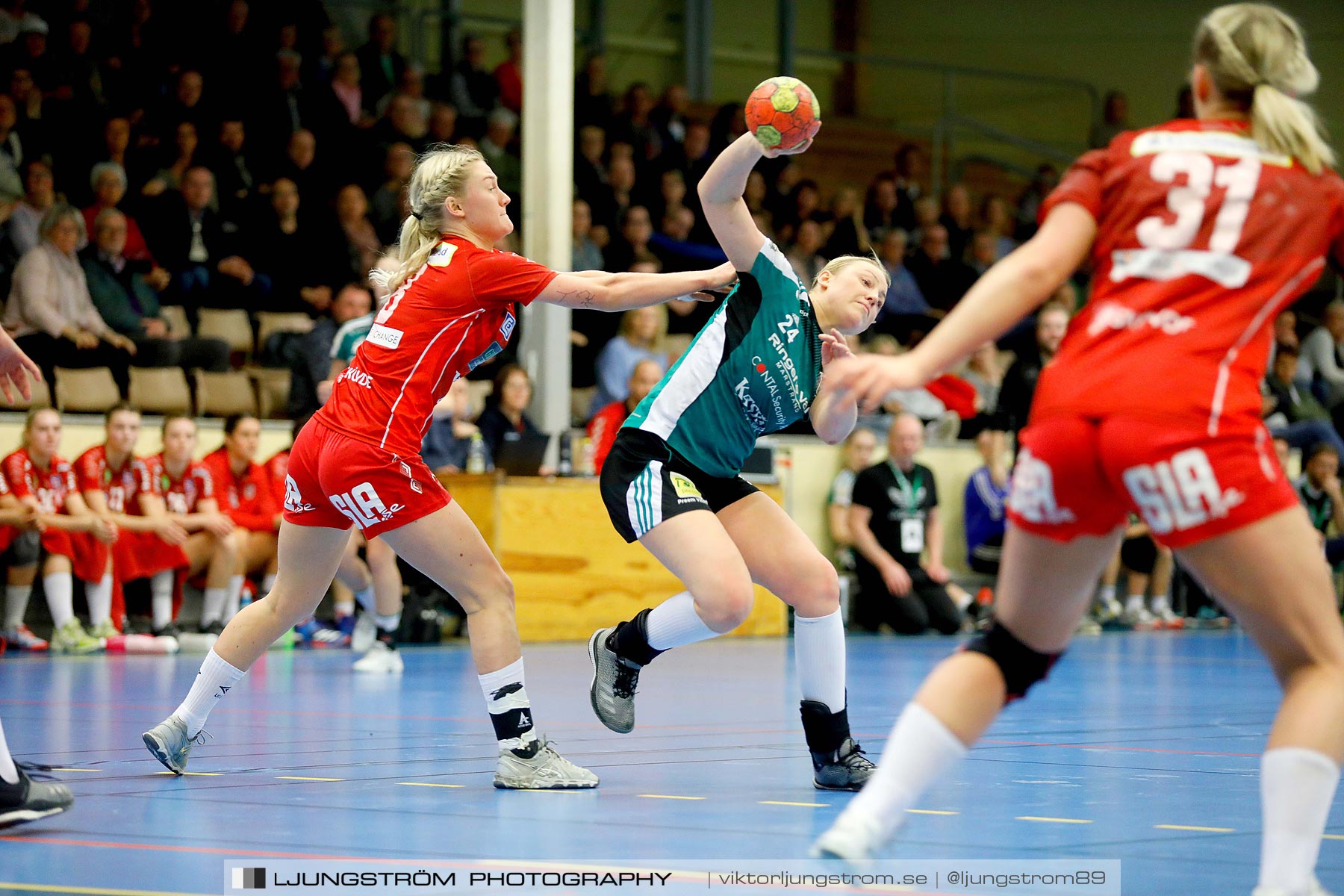 USM F18 Steg 4 Skövde HF-Kungälvs HK 23-19,dam,Skövde Idrottshall,Skövde,Sverige,Ungdoms-SM,Handboll,2019,217405