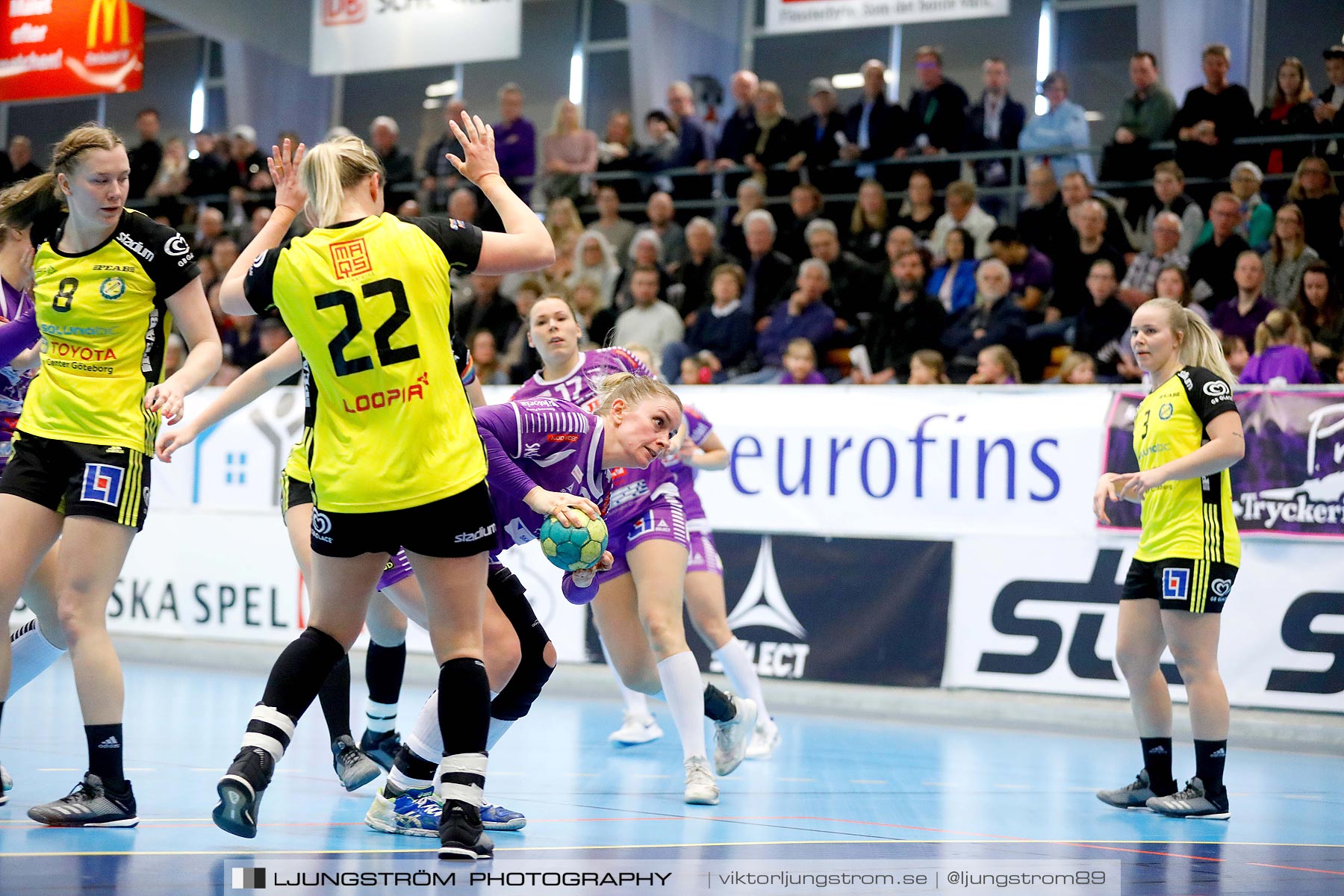 Skara HF-IK Sävehof 1/4-final 2 19-24,dam,Skara Idrottshall,Skara,Sverige,Handboll,,2019,217533