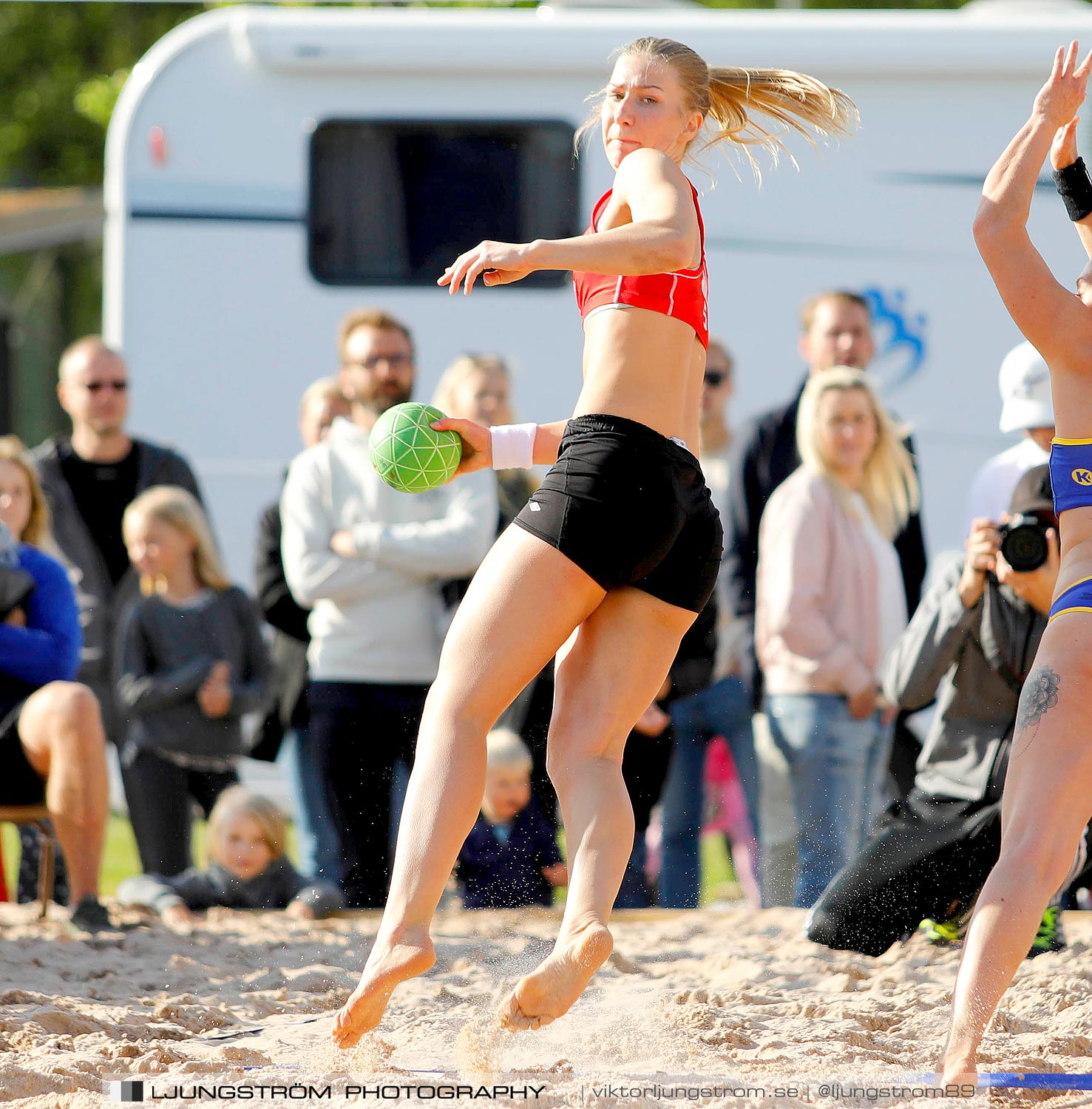 Sverige-Norge Damer 2-1,dam,Sturebadet,Ulricehamn,Sverige,Beachhandboll,Handboll,2019,220829