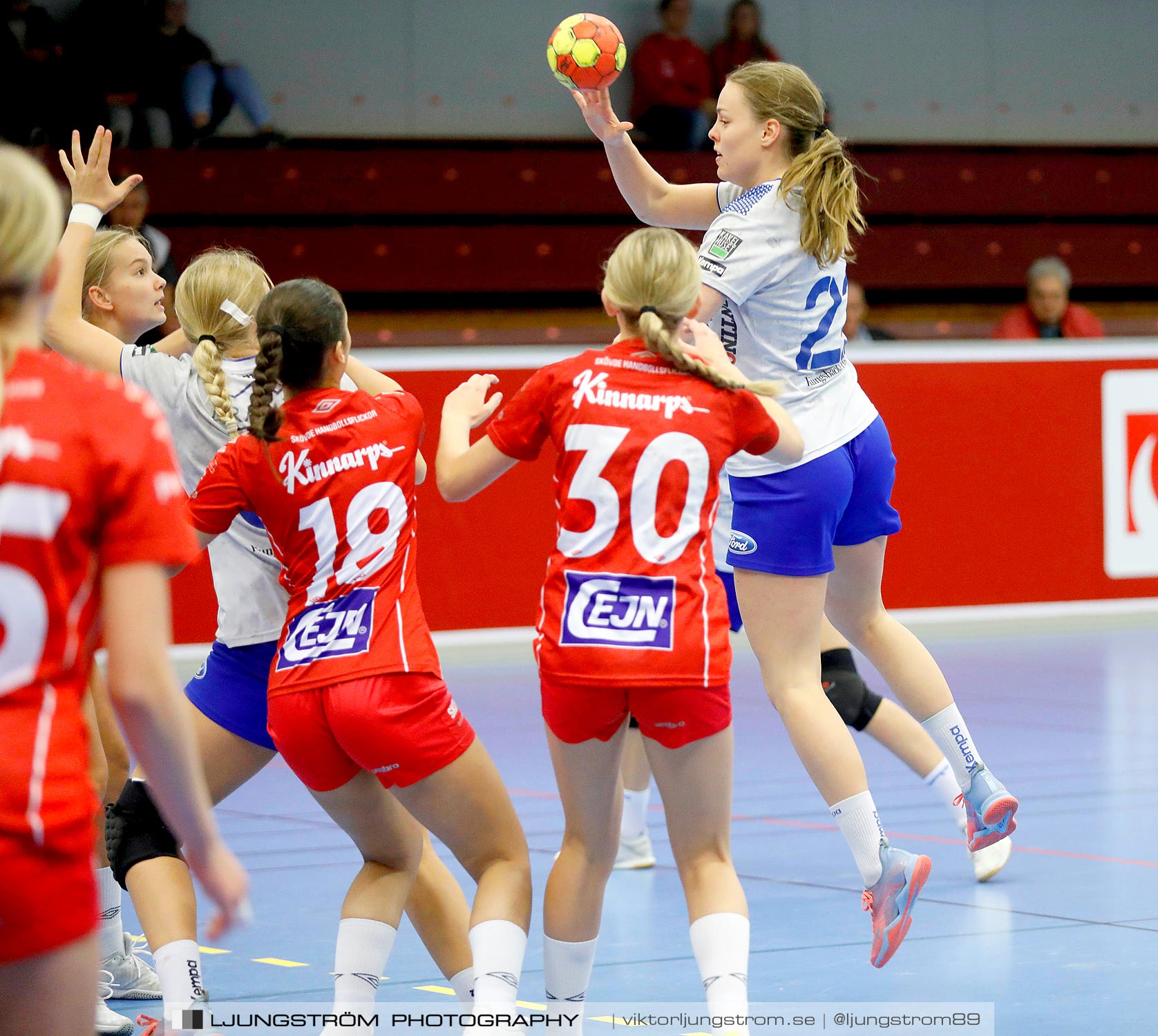 USM F16 Steg 1 Skövde HF 2-HK Aranäs Vit 15-28,dam,Skövde Idrottshall,Skövde,Sverige,Ungdoms-SM,Handboll,2019,223929