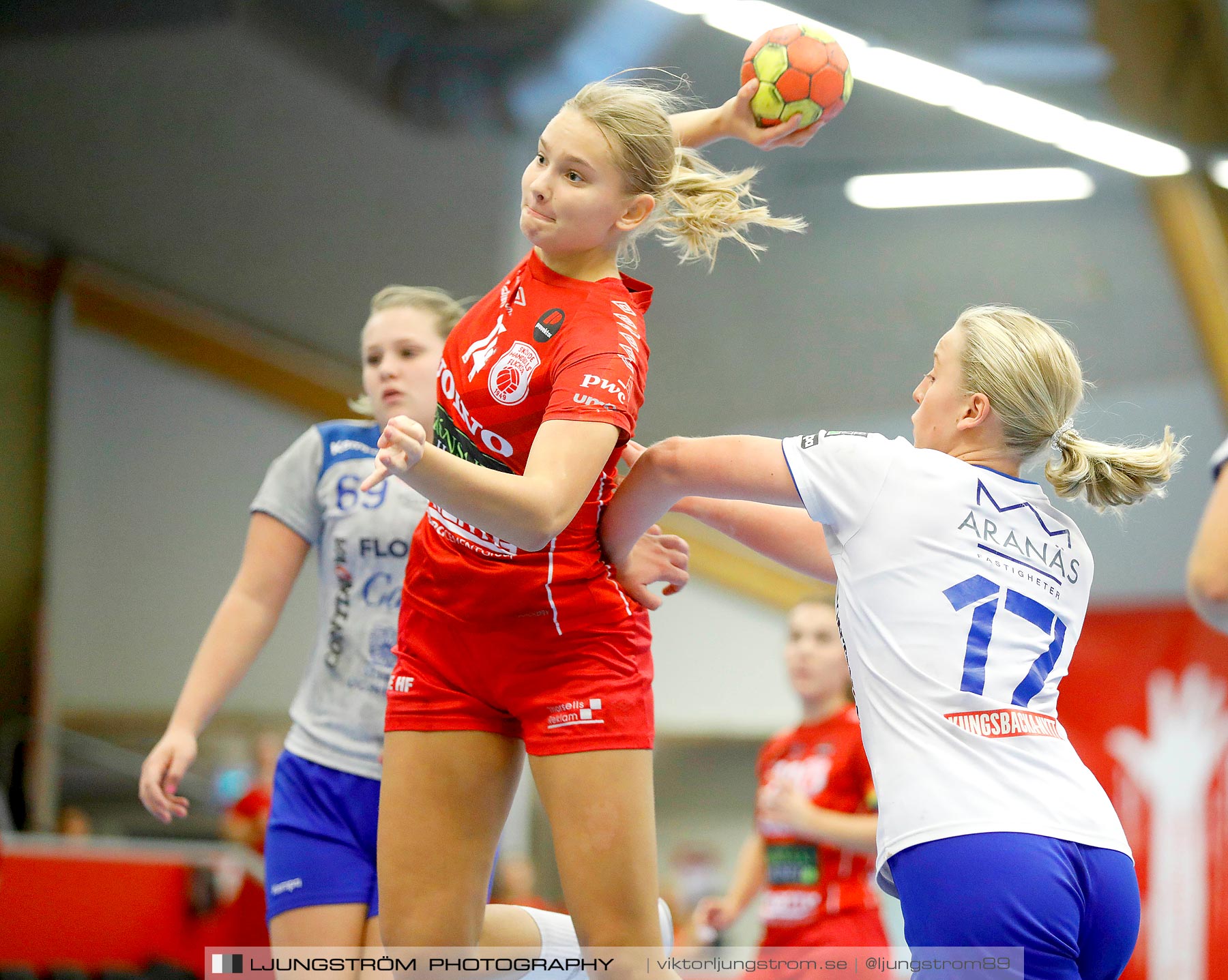 USM F16 Steg 1 Skövde HF 2-HK Aranäs Vit 15-28,dam,Skövde Idrottshall,Skövde,Sverige,Ungdoms-SM,Handboll,2019,223980