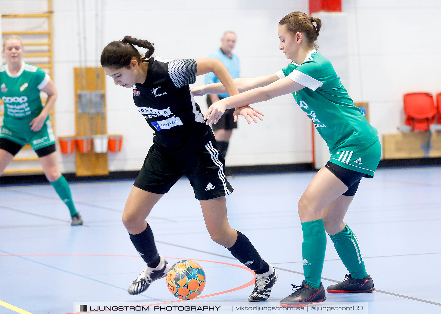 Dina-cupen 2023 1/4-final Skövde KIK-Våmbs IF 3-4,dam,Idrottshallen,Töreboda,Sverige,Futsal,,2023,300698