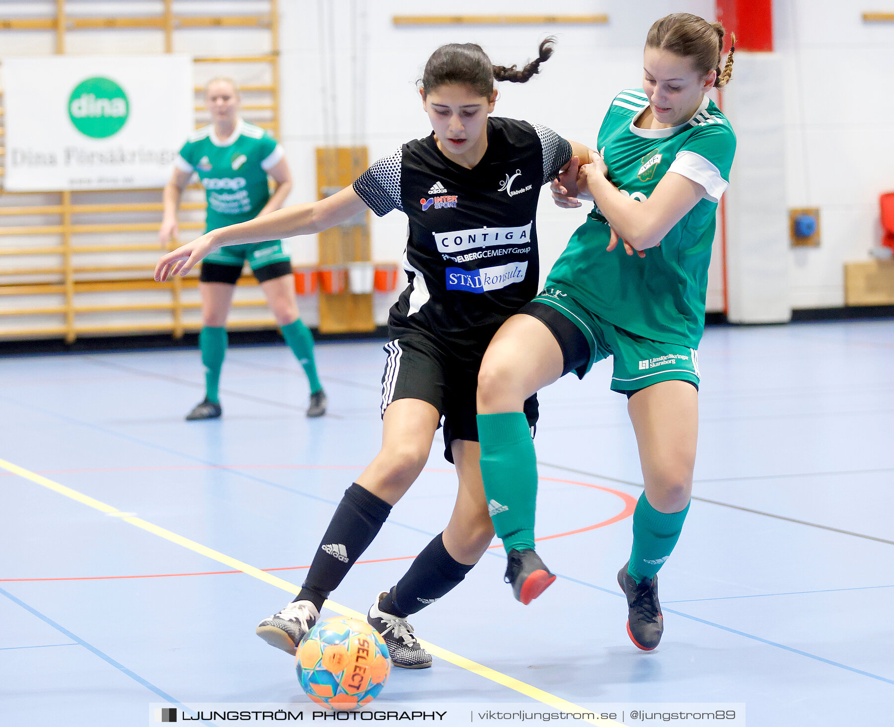 Dina-cupen 2023 1/4-final Skövde KIK-Våmbs IF 3-4,dam,Idrottshallen,Töreboda,Sverige,Futsal,,2023,300699