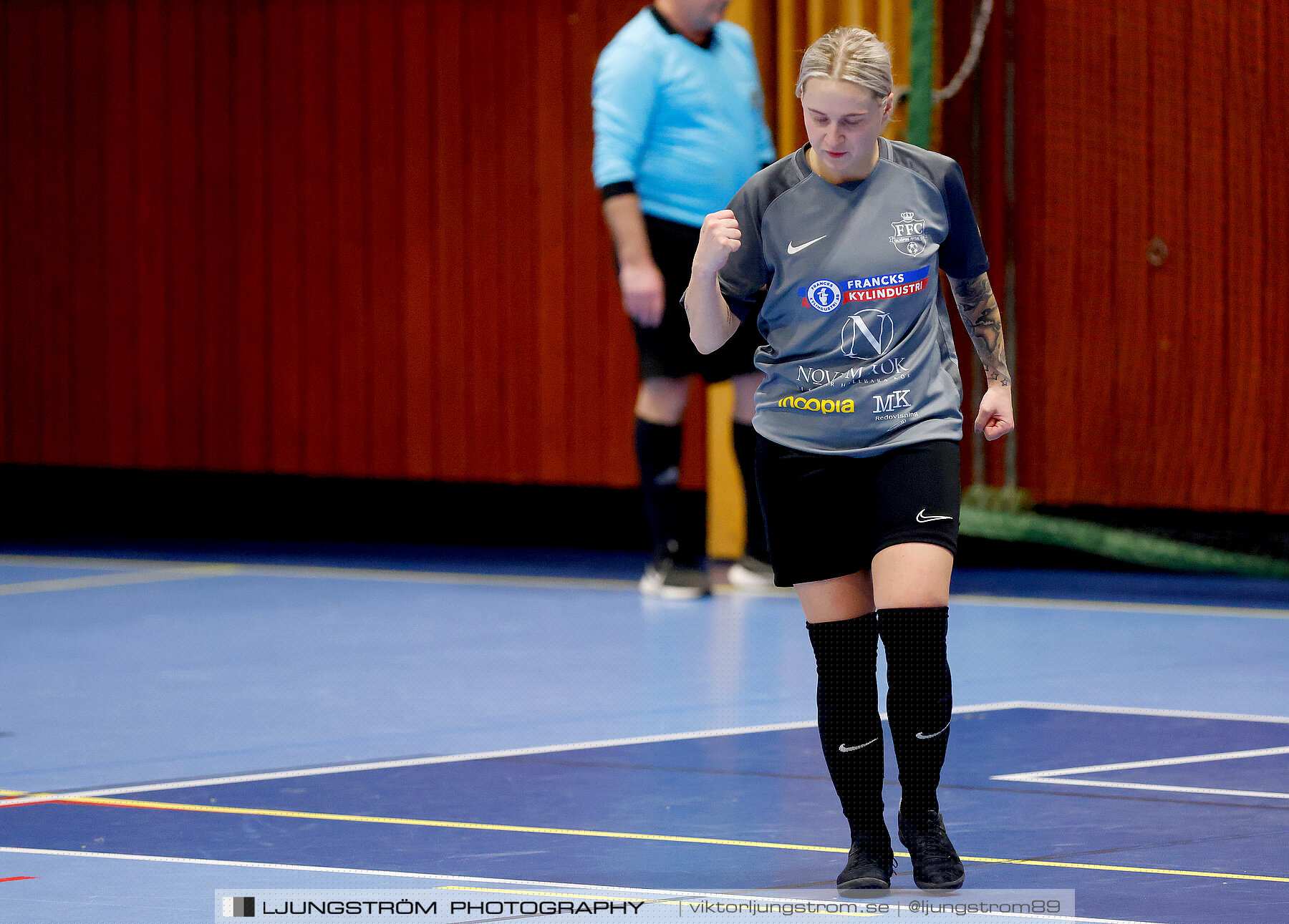 Dina-cupen 2023 1/2-final Falköpings FC-Skultorps IF 3-2,dam,Idrottshallen,Töreboda,Sverige,Futsal,,2023,301116