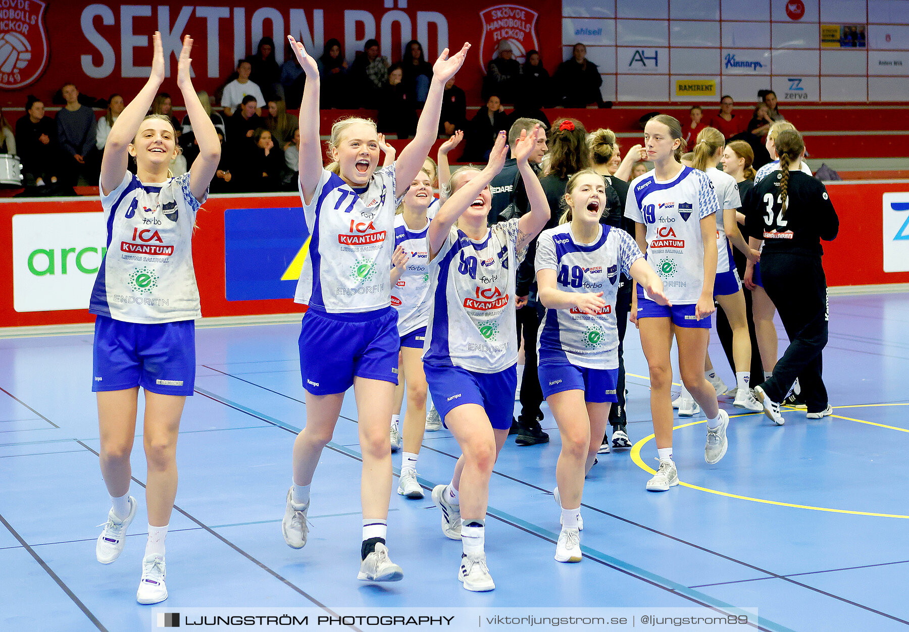 USM F18 Steg 3 Skövde HF-IK Baltichov 17-20,dam,Skövde Idrottshall,Skövde,Sverige,Ungdoms-SM,Handboll,2023,301153