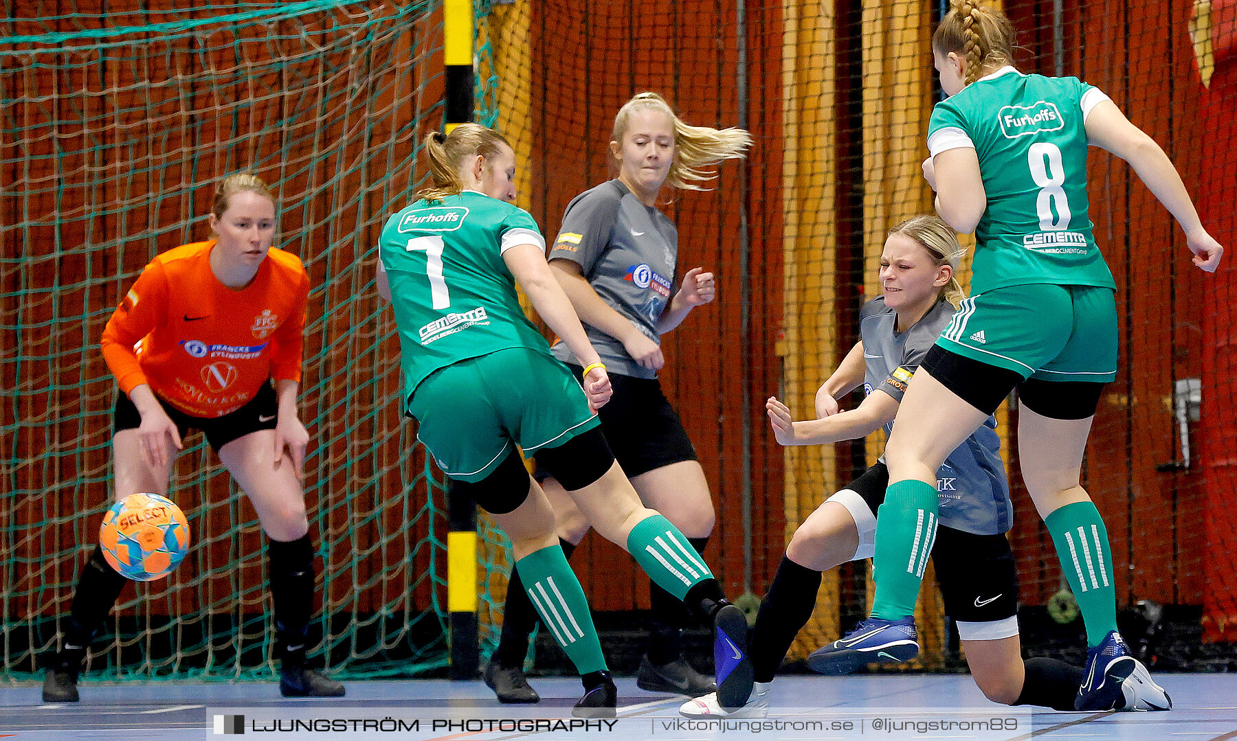 Dina-cupen 2023 FINAL Våmbs IF-Falköpings FC 1-2,dam,Idrottshallen,Töreboda,Sverige,Futsal,,2023,301177