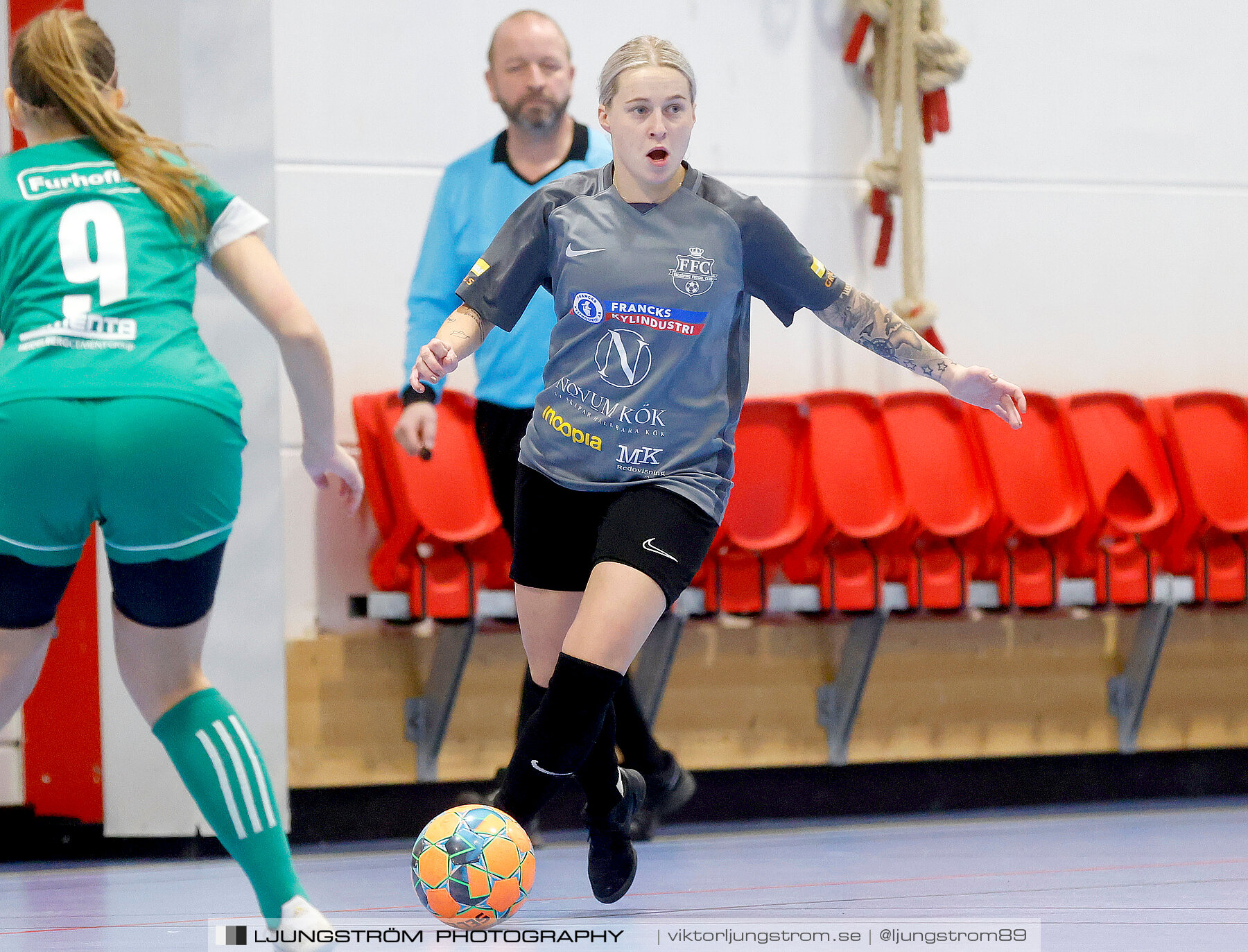 Dina-cupen 2023 FINAL Våmbs IF-Falköpings FC 1-2,dam,Idrottshallen,Töreboda,Sverige,Futsal,,2023,301178