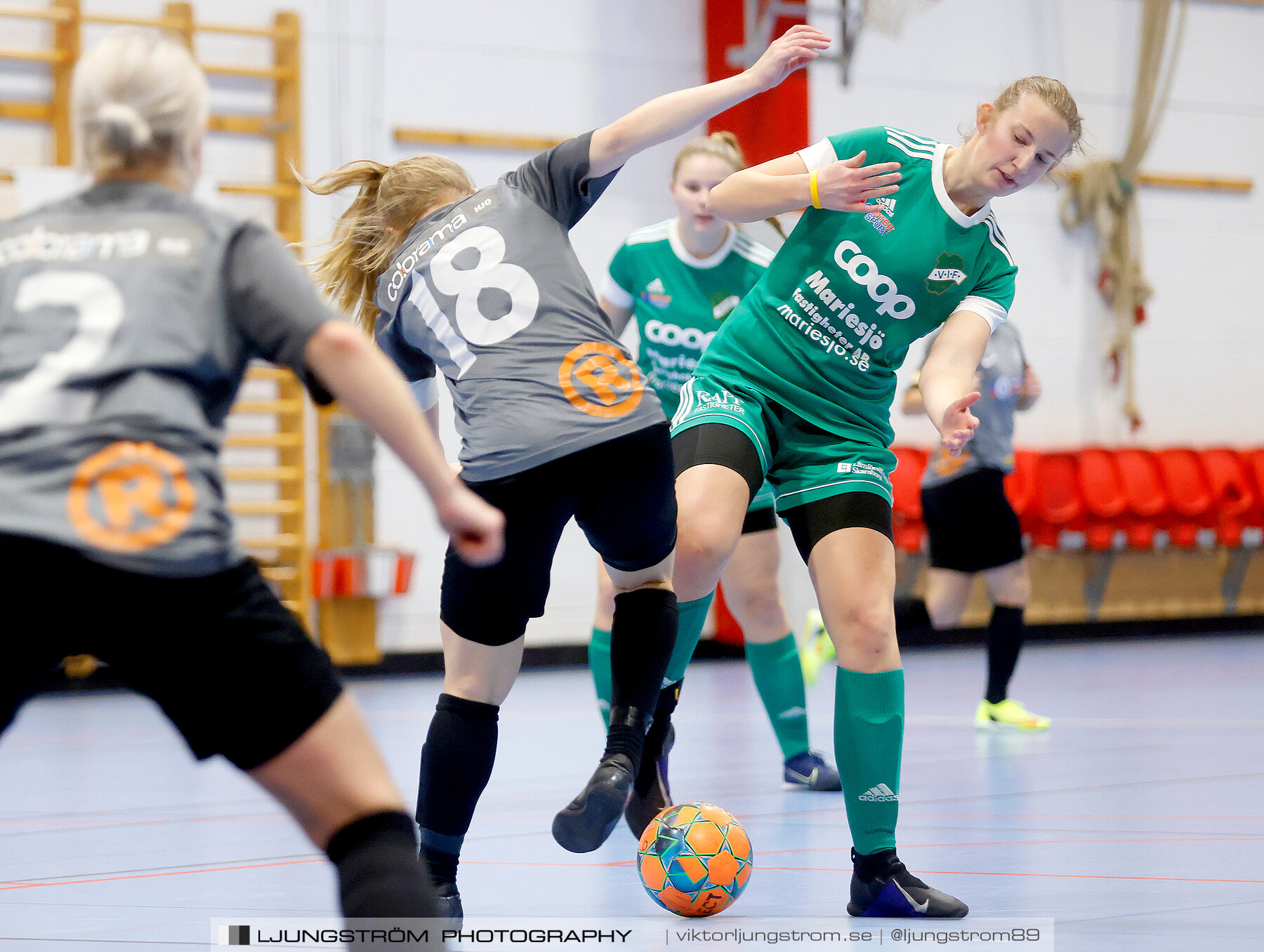 Dina-cupen 2023 FINAL Våmbs IF-Falköpings FC 1-2,dam,Idrottshallen,Töreboda,Sverige,Futsal,,2023,301202