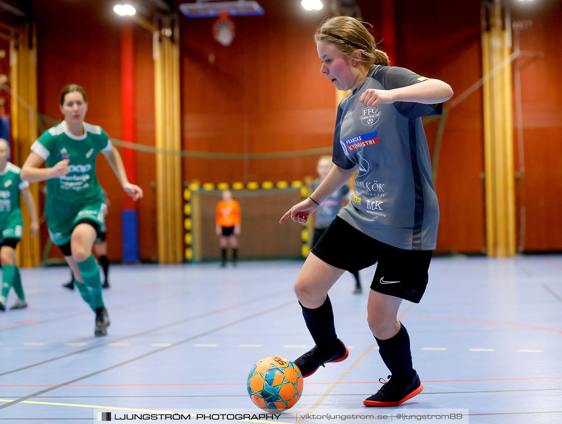 Dina-cupen 2023 FINAL Våmbs IF-Falköpings FC 1-2,dam,Idrottshallen,Töreboda,Sverige,Futsal,,2023,301211