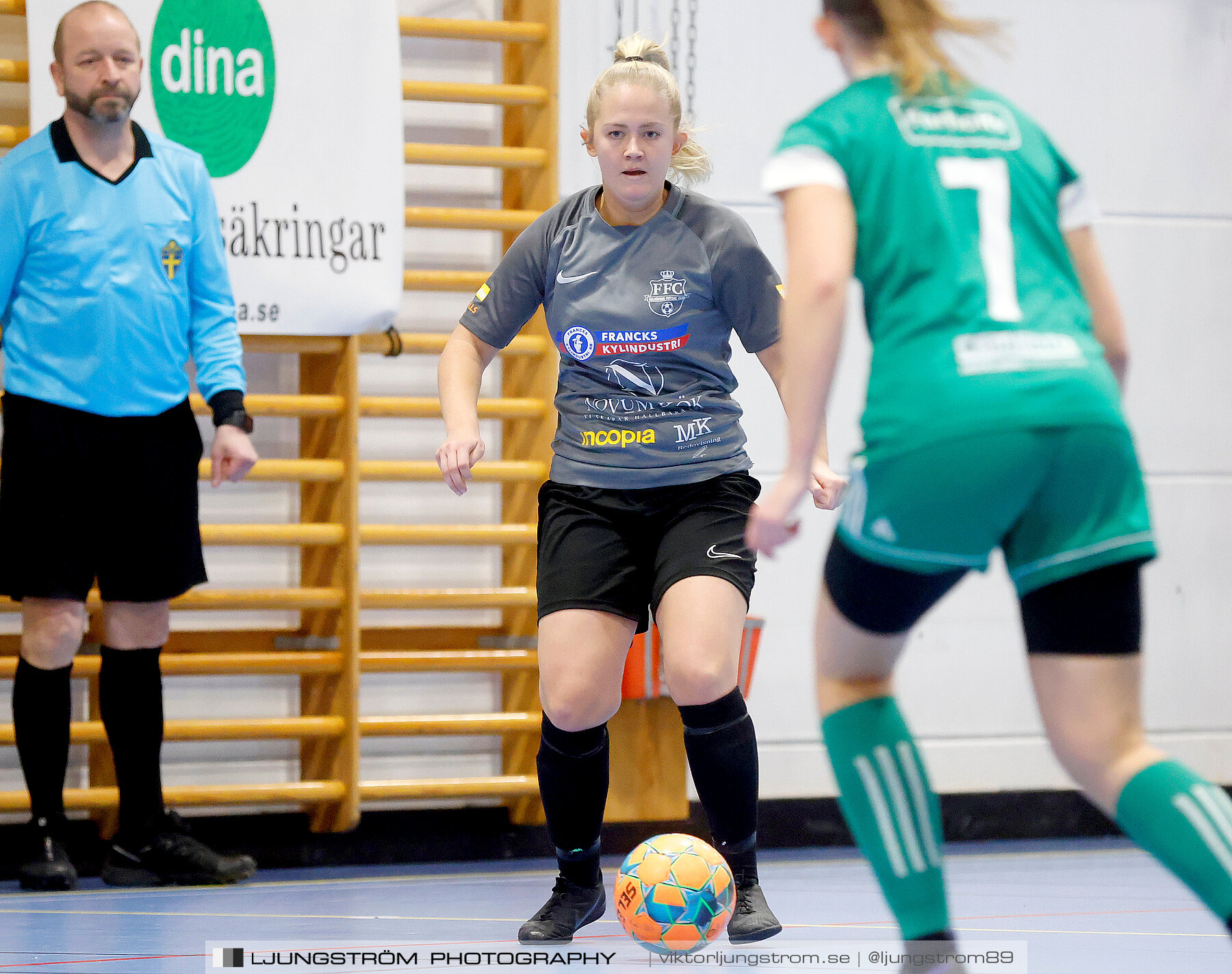 Dina-cupen 2023 FINAL Våmbs IF-Falköpings FC 1-2,dam,Idrottshallen,Töreboda,Sverige,Futsal,,2023,301216