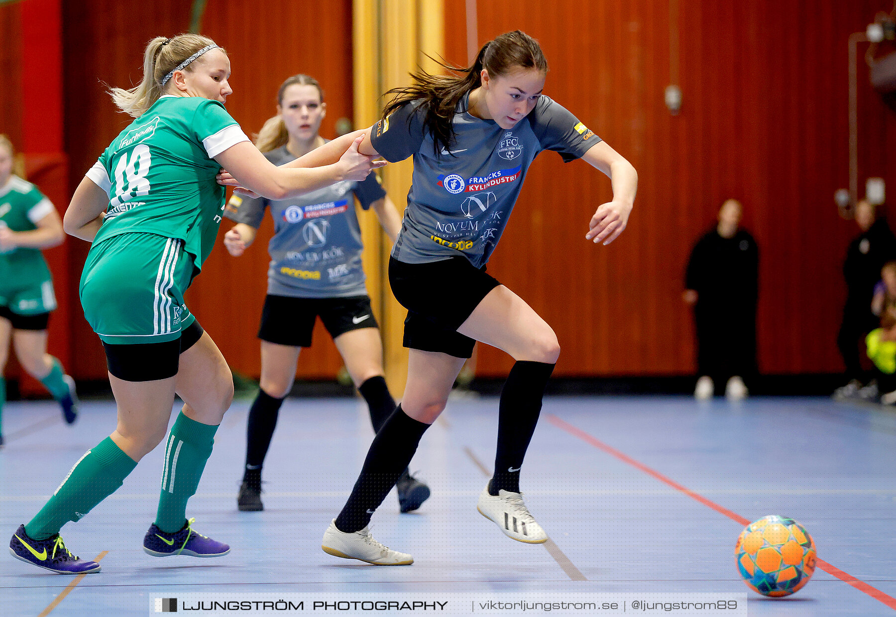 Dina-cupen 2023 FINAL Våmbs IF-Falköpings FC 1-2,dam,Idrottshallen,Töreboda,Sverige,Futsal,,2023,301221