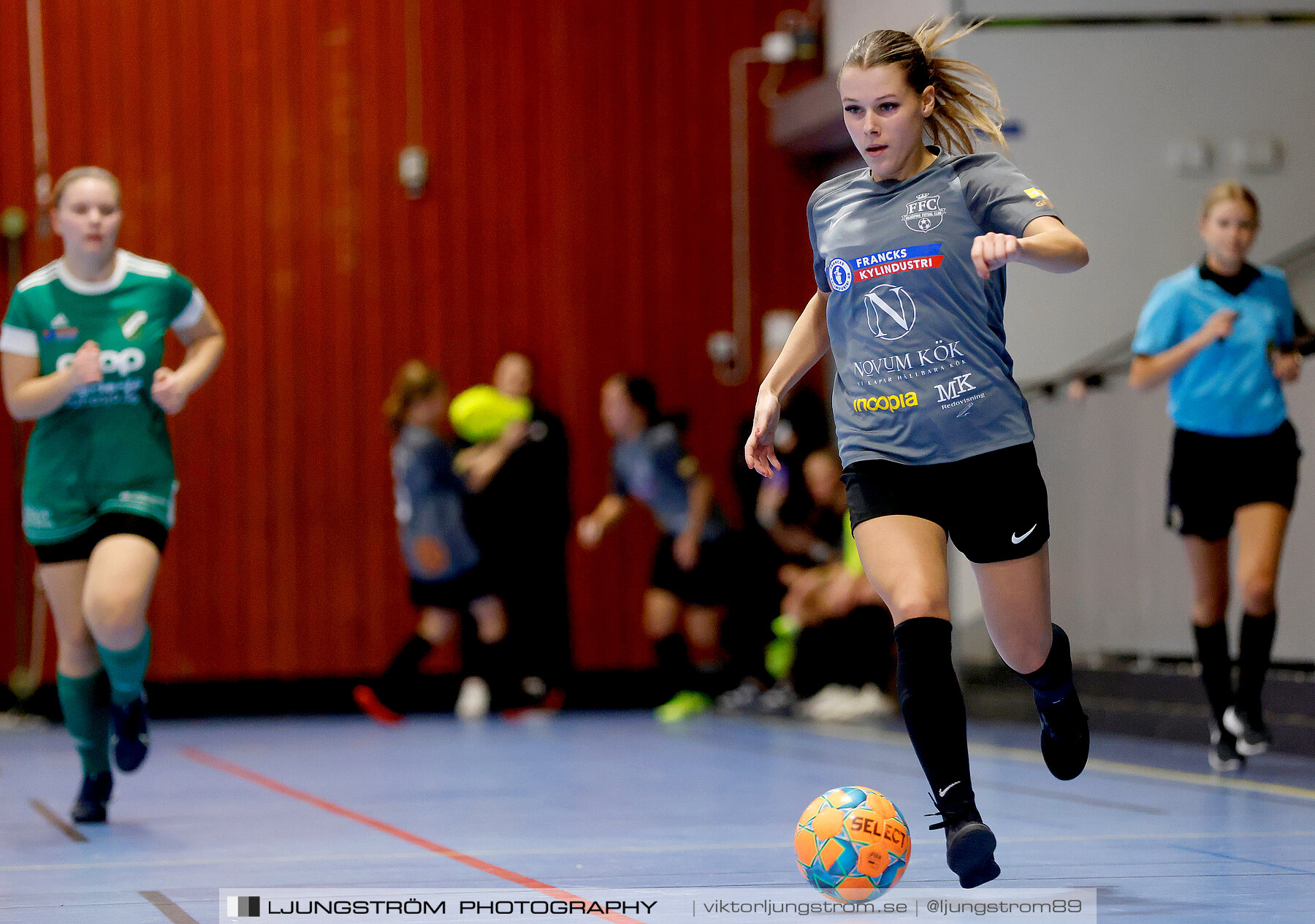 Dina-cupen 2023 FINAL Våmbs IF-Falköpings FC 1-2,dam,Idrottshallen,Töreboda,Sverige,Futsal,,2023,301224