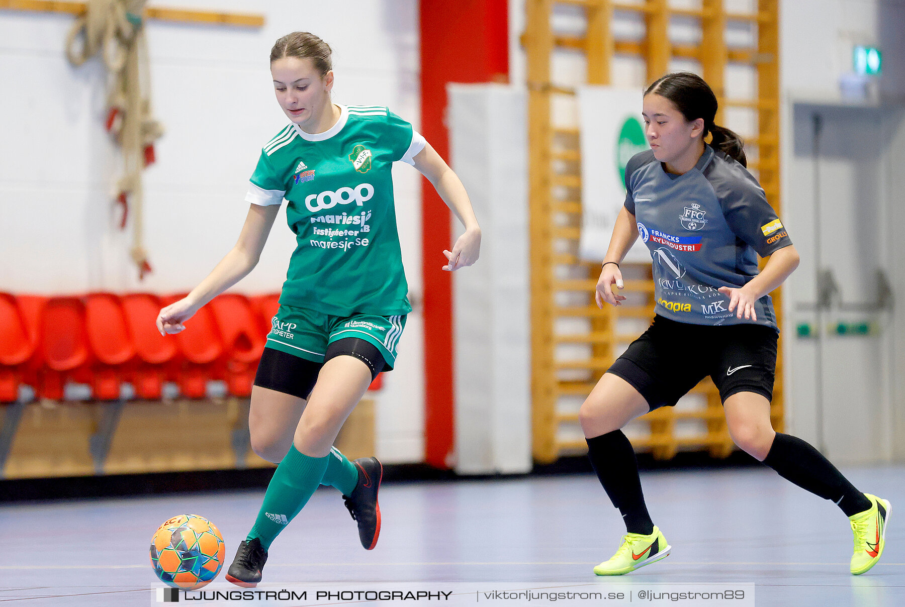 Dina-cupen 2023 FINAL Våmbs IF-Falköpings FC 1-2,dam,Idrottshallen,Töreboda,Sverige,Futsal,,2023,301225