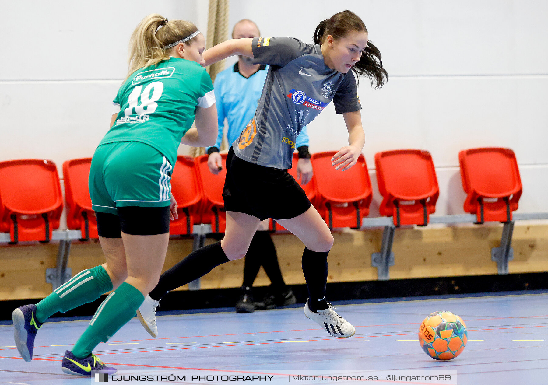 Dina-cupen 2023 FINAL Våmbs IF-Falköpings FC 1-2,dam,Idrottshallen,Töreboda,Sverige,Futsal,,2023,301248