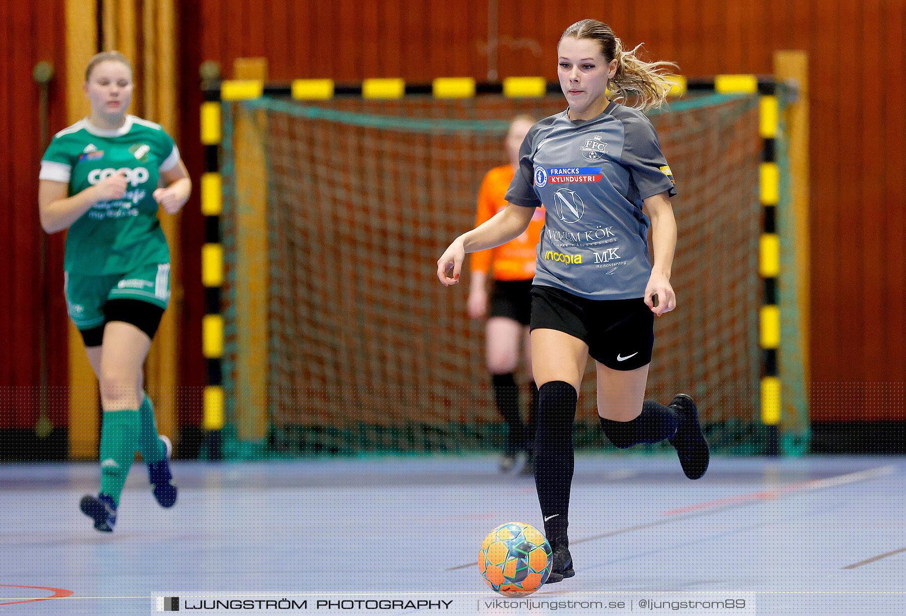 Dina-cupen 2023 FINAL Våmbs IF-Falköpings FC 1-2,dam,Idrottshallen,Töreboda,Sverige,Futsal,,2023,301255