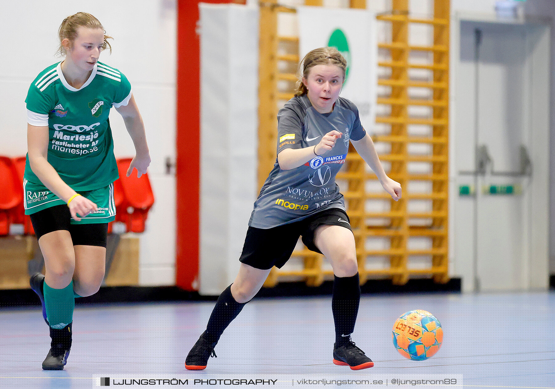 Dina-cupen 2023 FINAL Våmbs IF-Falköpings FC 1-2,dam,Idrottshallen,Töreboda,Sverige,Futsal,,2023,301259