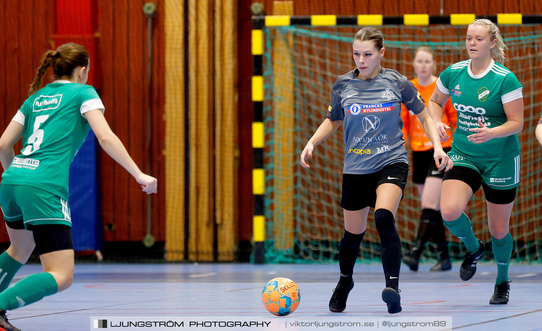 Dina-cupen 2023 FINAL Våmbs IF-Falköpings FC 1-2,dam,Idrottshallen,Töreboda,Sverige,Futsal,,2023,301260