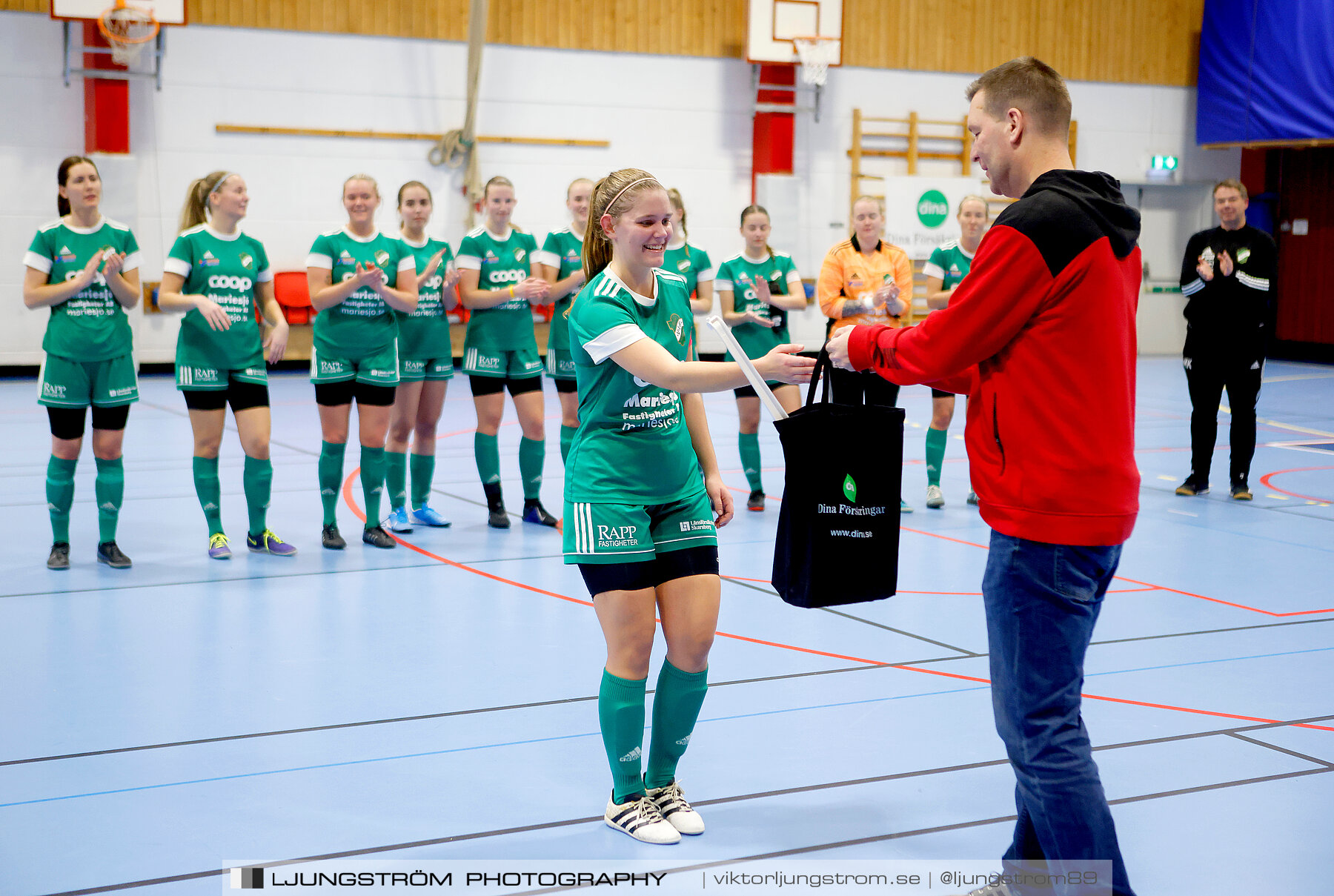 Dina-cupen 2023 FINAL Våmbs IF-Falköpings FC 1-2,dam,Idrottshallen,Töreboda,Sverige,Futsal,,2023,301284