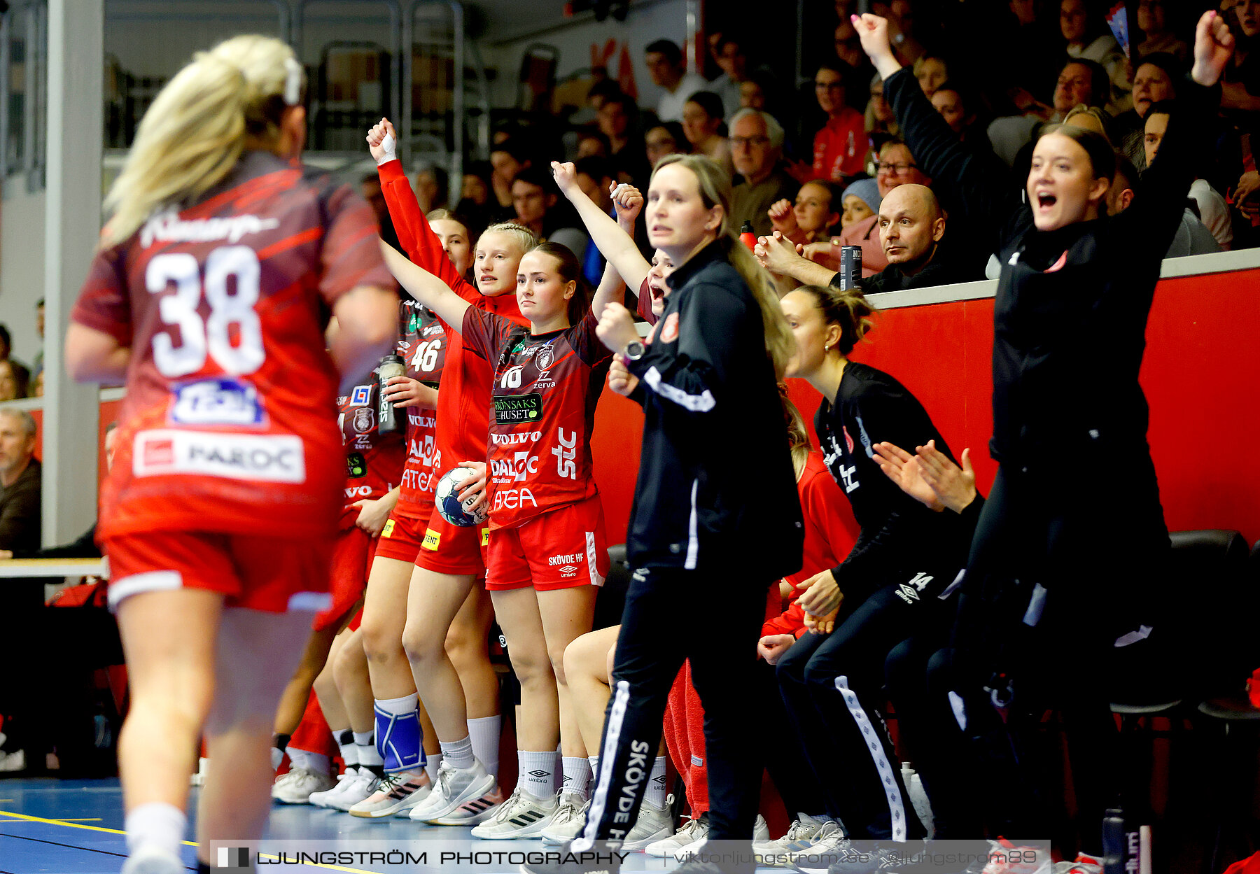 USM F18 Steg 3 Skövde HF-IK Baltichov 17-20,dam,Skövde Idrottshall,Skövde,Sverige,Ungdoms-SM,Handboll,2023,302833