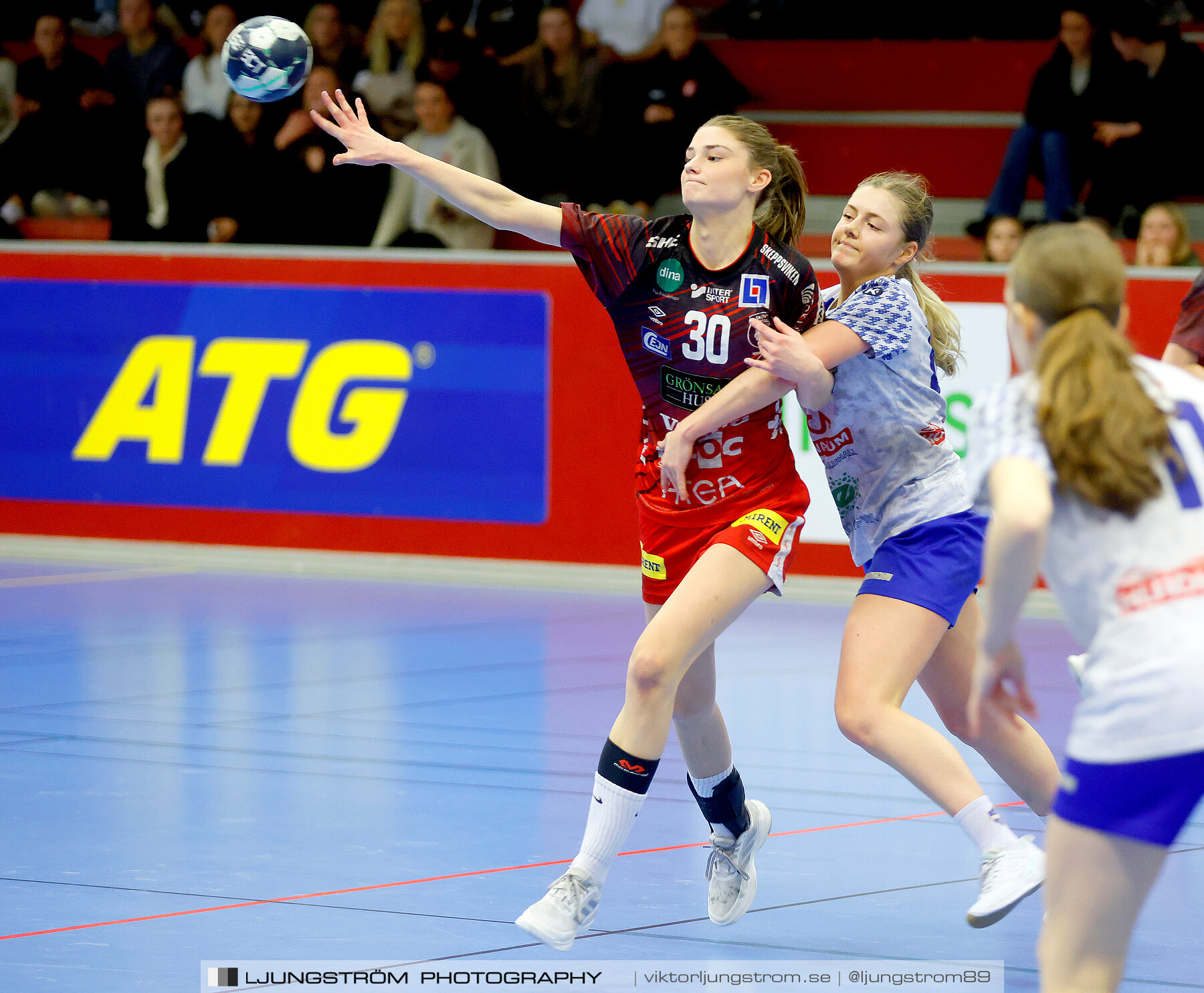 USM F18 Steg 3 Skövde HF-IK Baltichov 17-20,dam,Skövde Idrottshall,Skövde,Sverige,Ungdoms-SM,Handboll,2023,302860