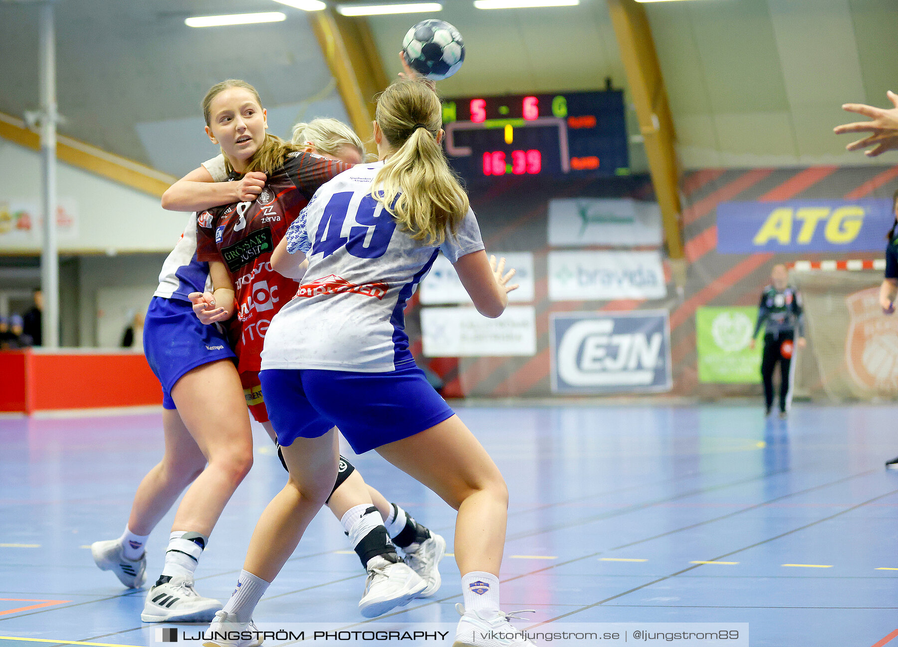 USM F18 Steg 3 Skövde HF-IK Baltichov 17-20,dam,Skövde Idrottshall,Skövde,Sverige,Ungdoms-SM,Handboll,2023,302876