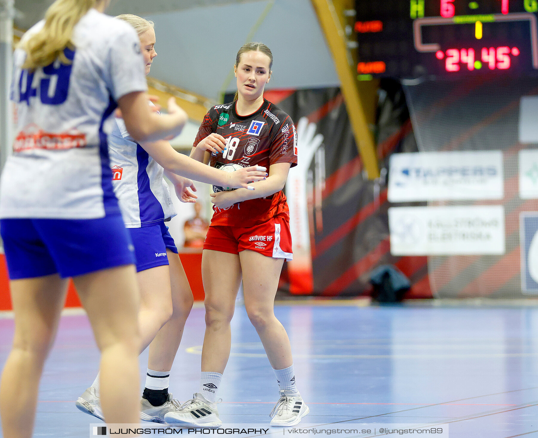 USM F18 Steg 3 Skövde HF-IK Baltichov 17-20,dam,Skövde Idrottshall,Skövde,Sverige,Ungdoms-SM,Handboll,2023,302912