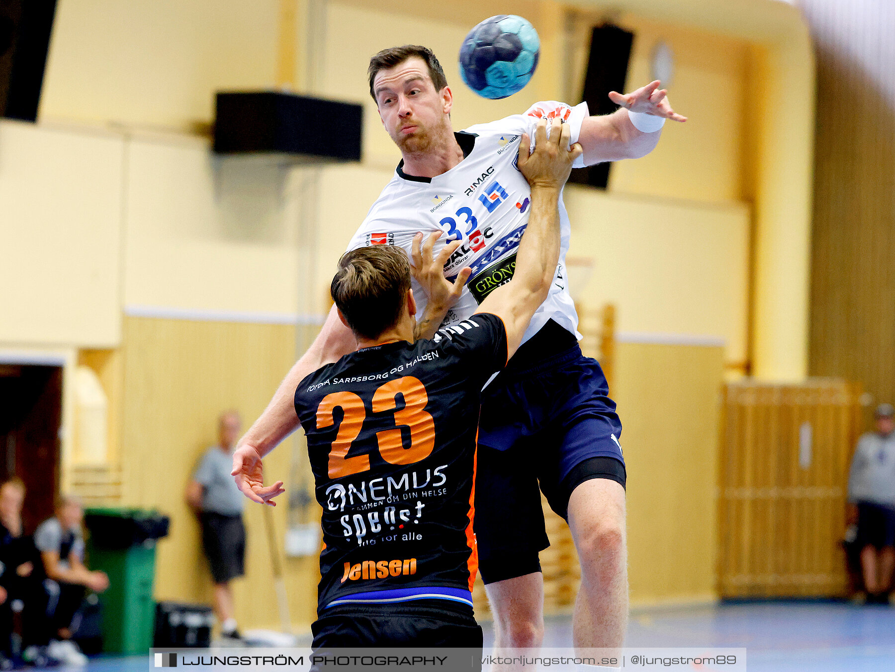 Träningsmatch IFK Skövde HK-Halden Topphåndball 28-25,herr,Arena Skövde,Skövde,Sverige,Handboll,,2023,313779