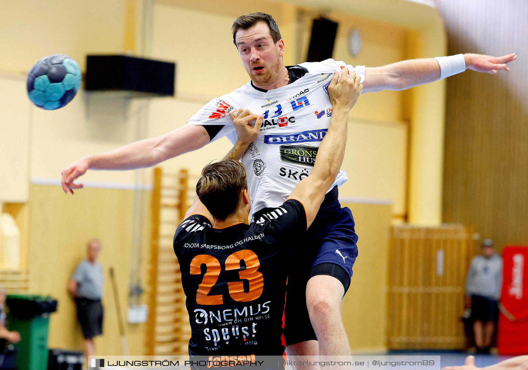 Träningsmatch IFK Skövde HK-Halden Topphåndball 28-25,herr,Arena Skövde,Skövde,Sverige,Handboll,,2023,313781