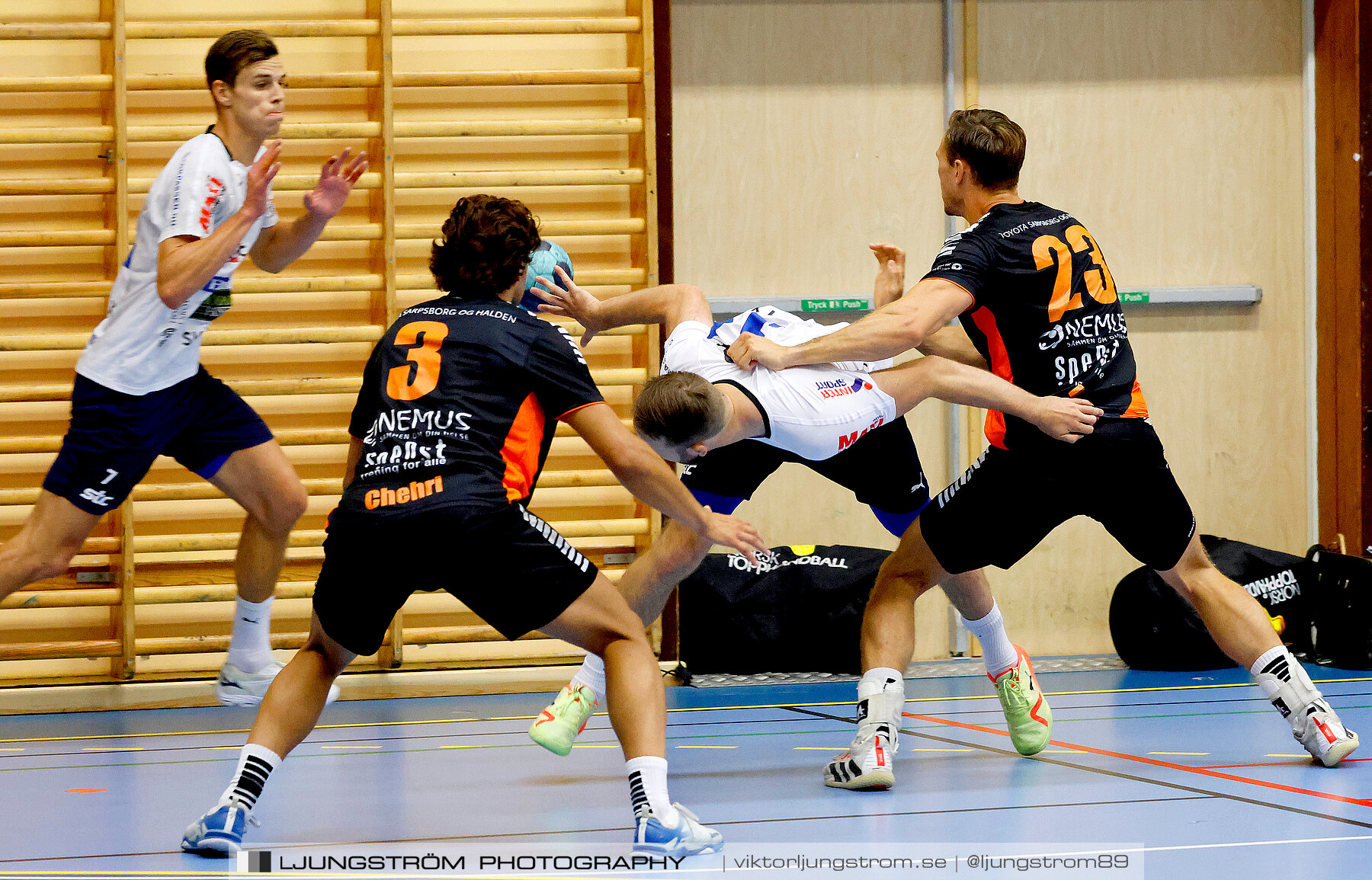 Träningsmatch IFK Skövde HK-Halden Topphåndball 28-25,herr,Arena Skövde,Skövde,Sverige,Handboll,,2023,313809