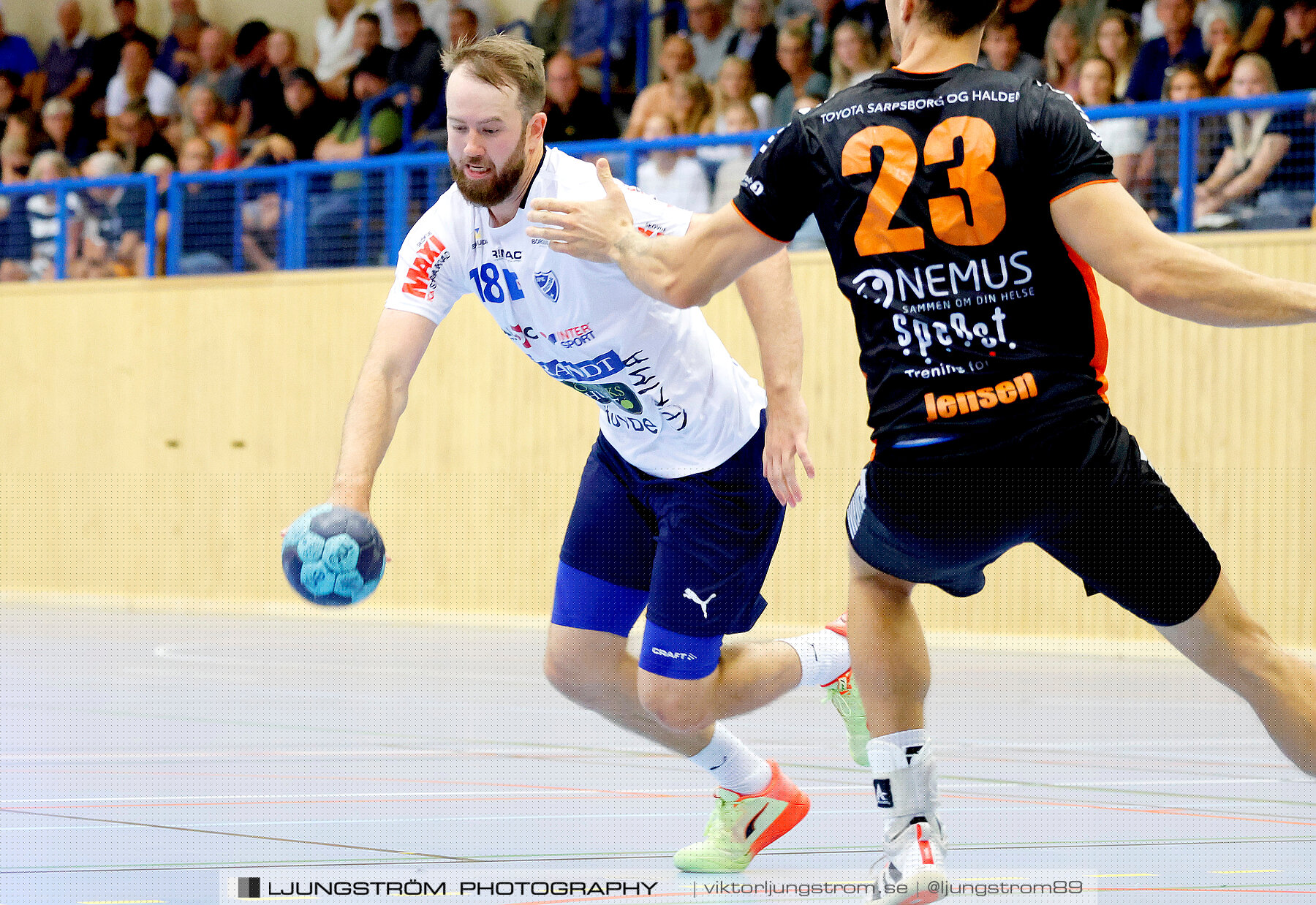 Träningsmatch IFK Skövde HK-Halden Topphåndball 28-25,herr,Arena Skövde,Skövde,Sverige,Handboll,,2023,313873