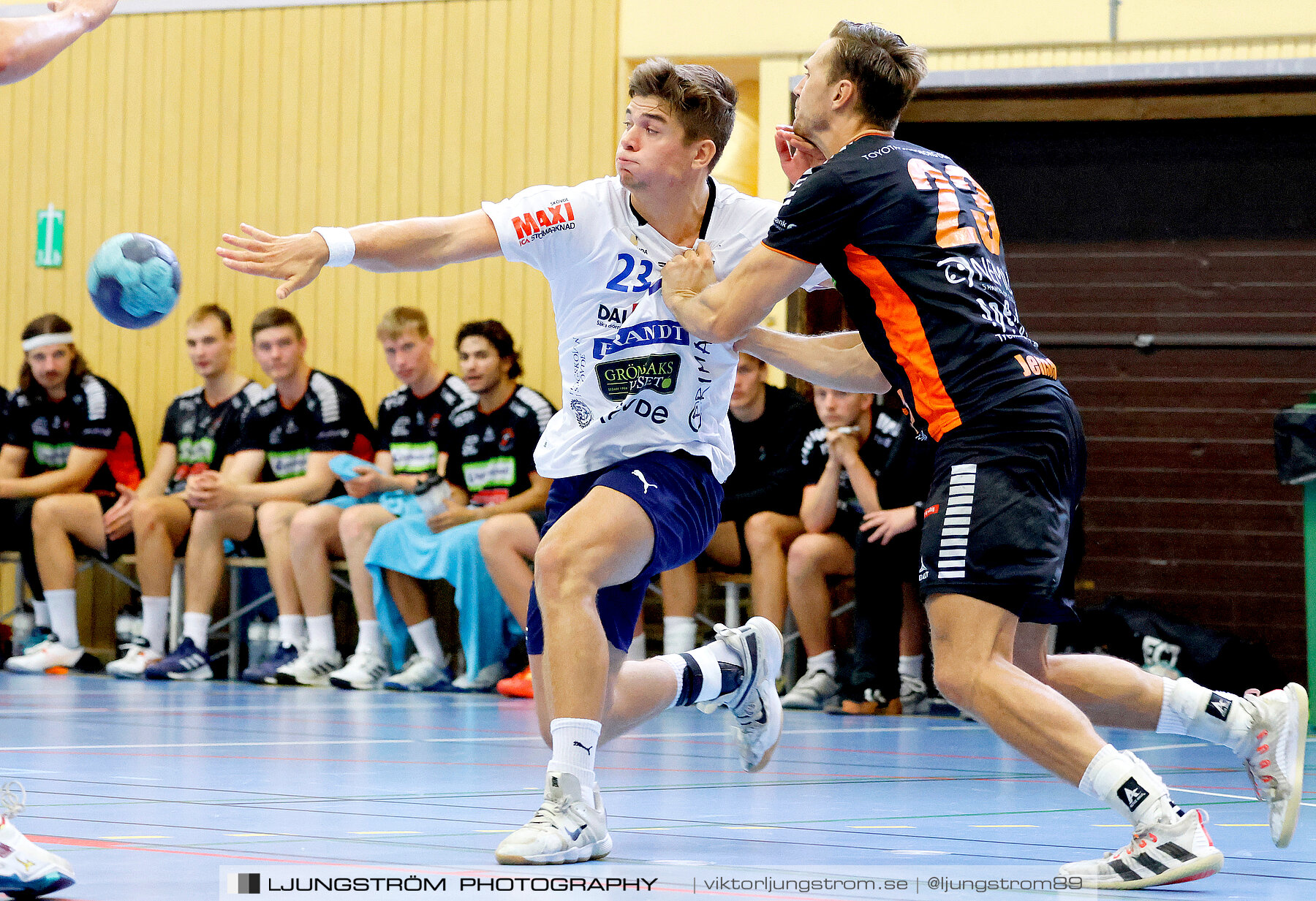 Träningsmatch IFK Skövde HK-Halden Topphåndball 28-25,herr,Arena Skövde,Skövde,Sverige,Handboll,,2023,314188