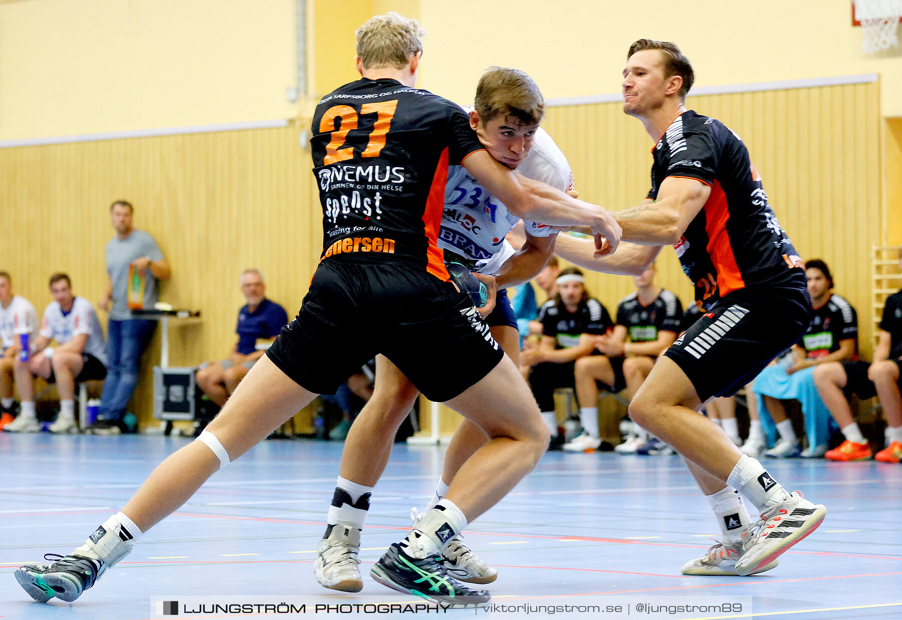 Träningsmatch IFK Skövde HK-Halden Topphåndball 28-25,herr,Arena Skövde,Skövde,Sverige,Handboll,,2023,314198